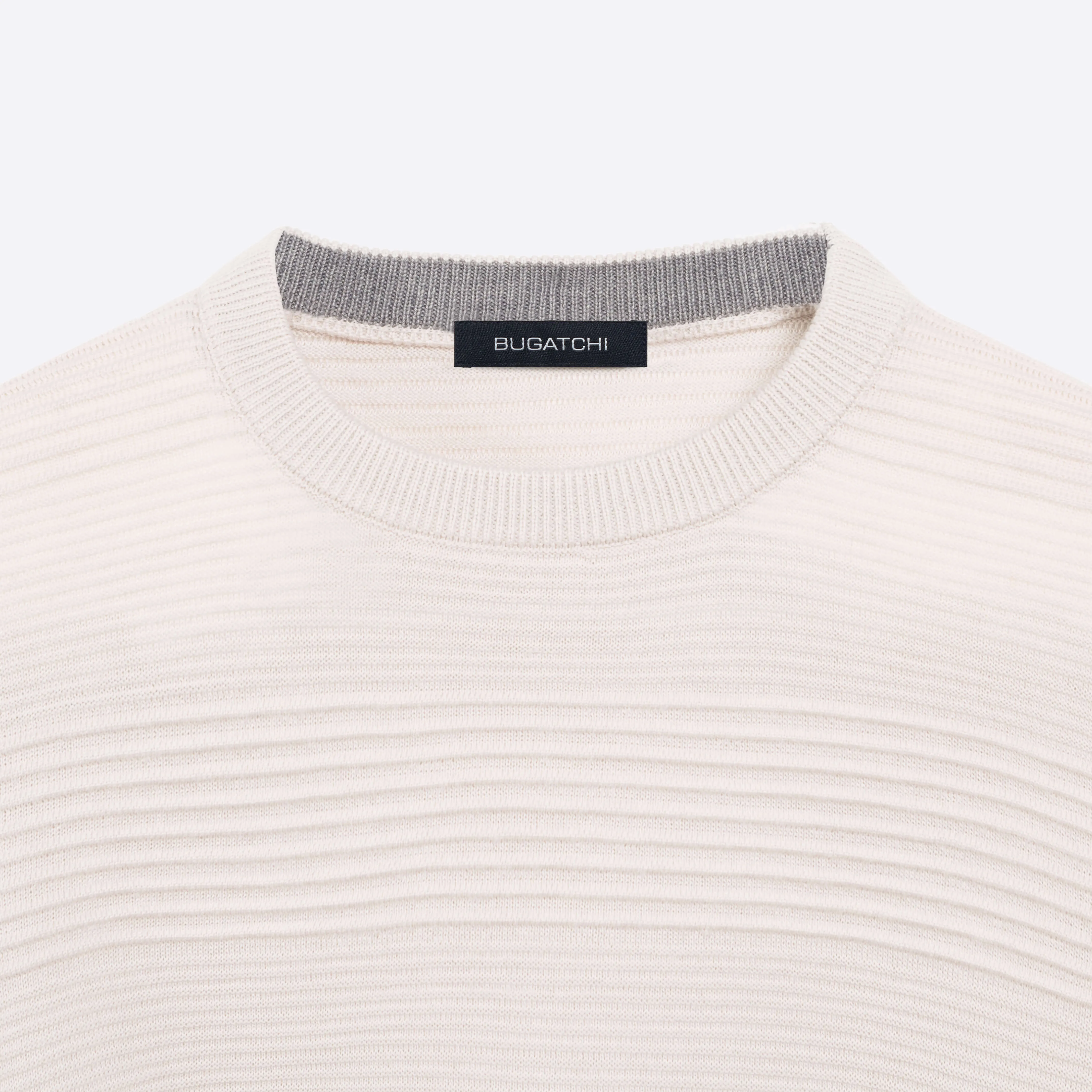 Tonal Block-Rib Crew Neck Sweater sold by Bugatchi product image thumbnail 2