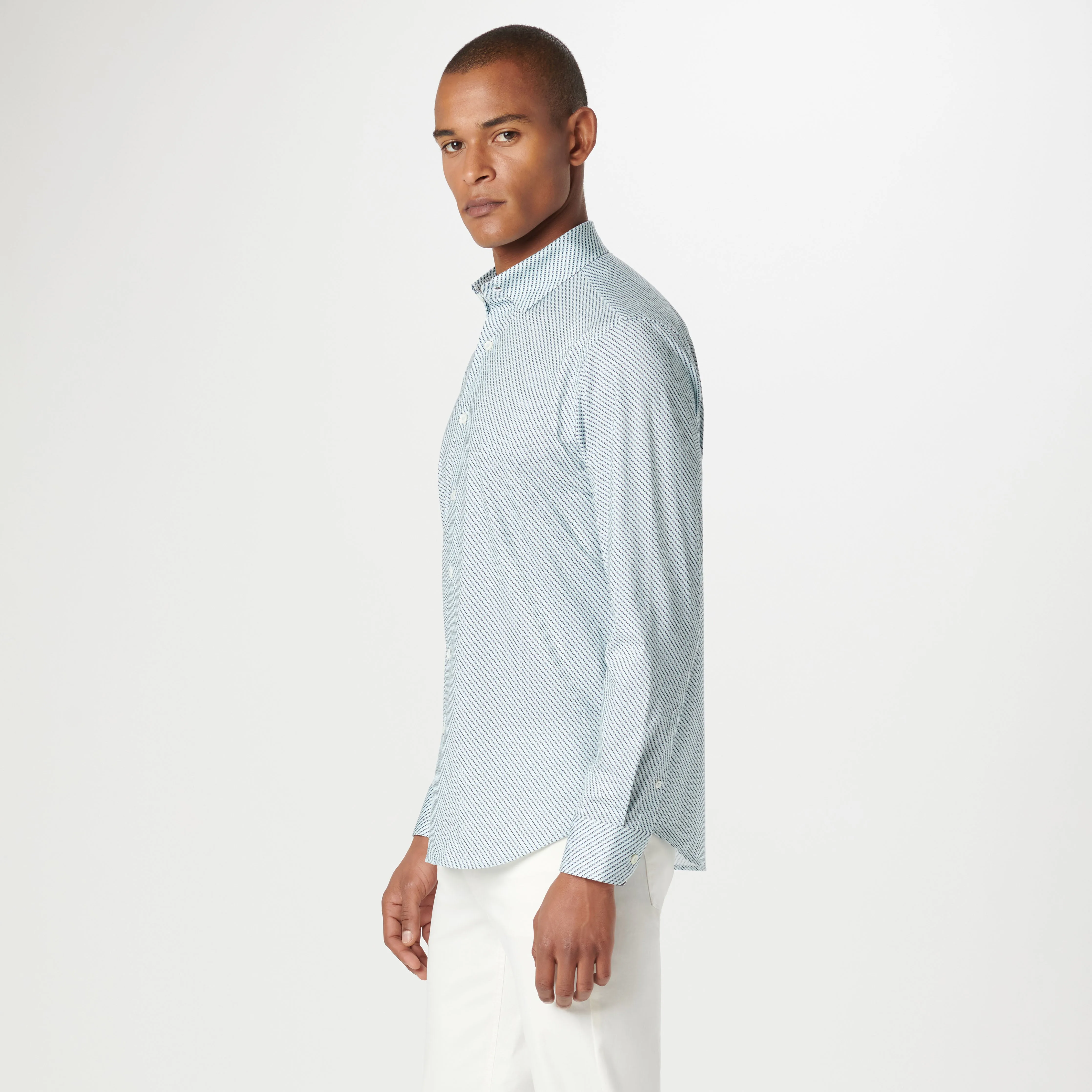 Jules Geometric OoohCotton Shirt sold by Bugatchi product image thumbnail 3