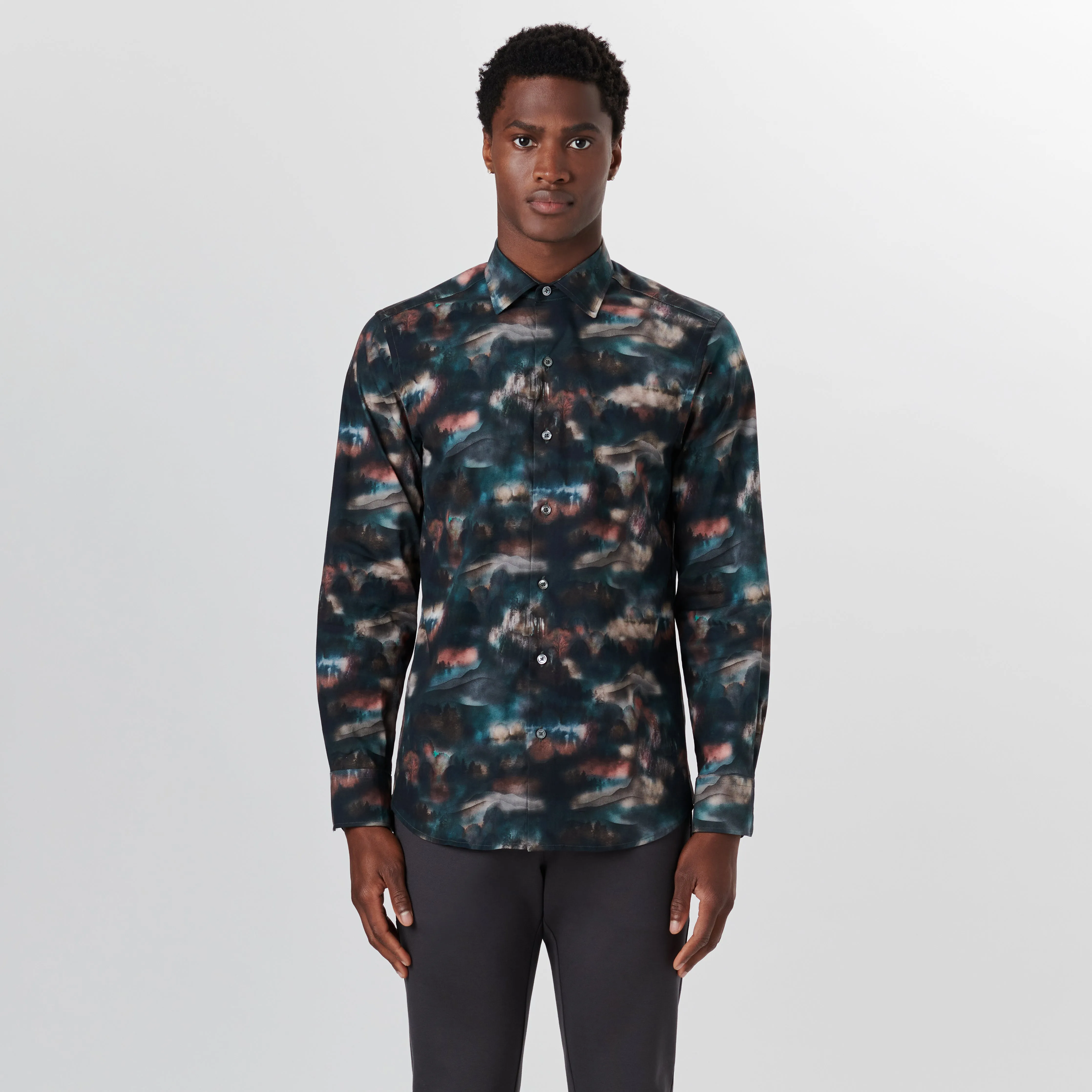JULIAN Landscape Print Shirt sold by Bugatchi product image thumbnail 2