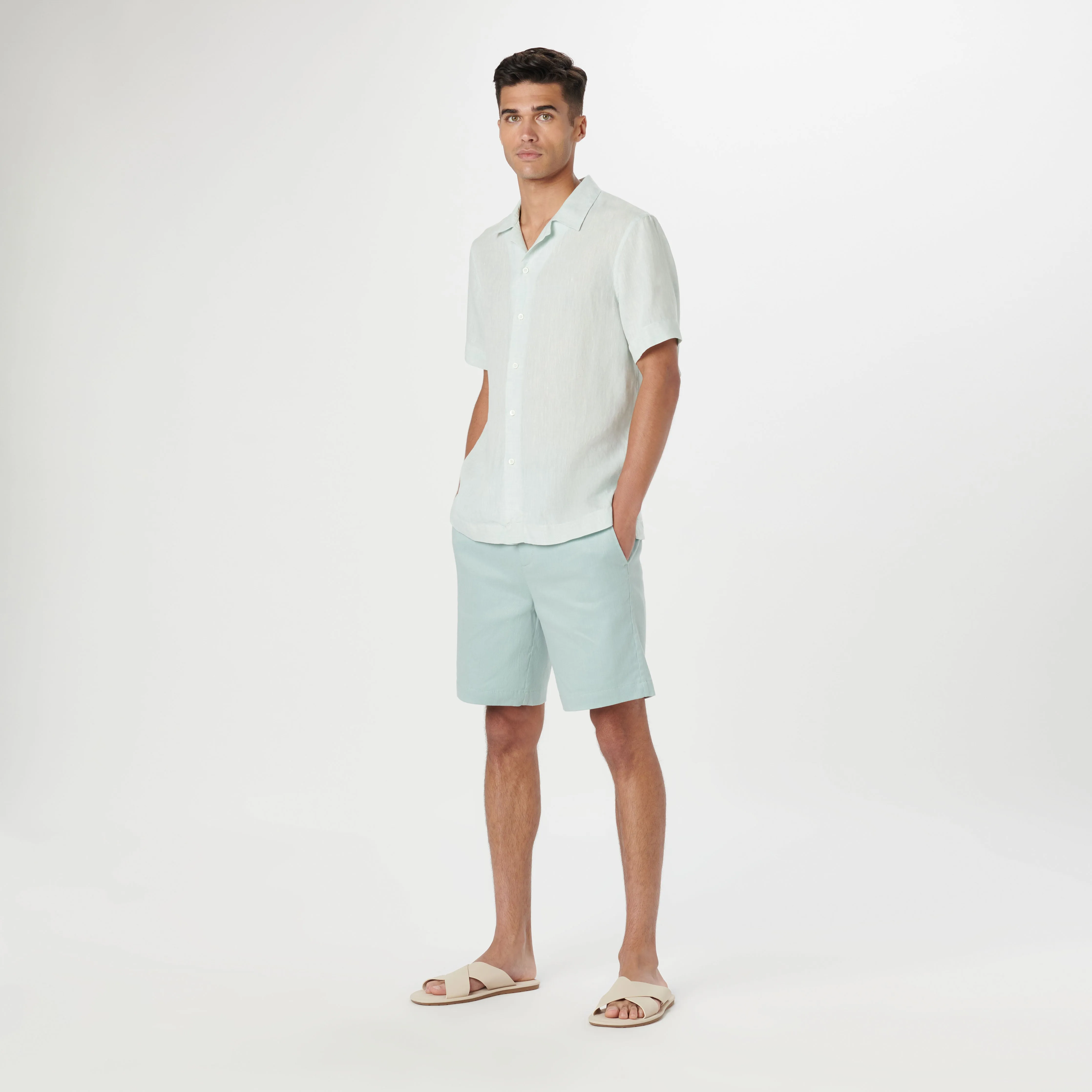 Jackson Solid Linen Camp Shirt sold by Bugatchi product image thumbnail 5