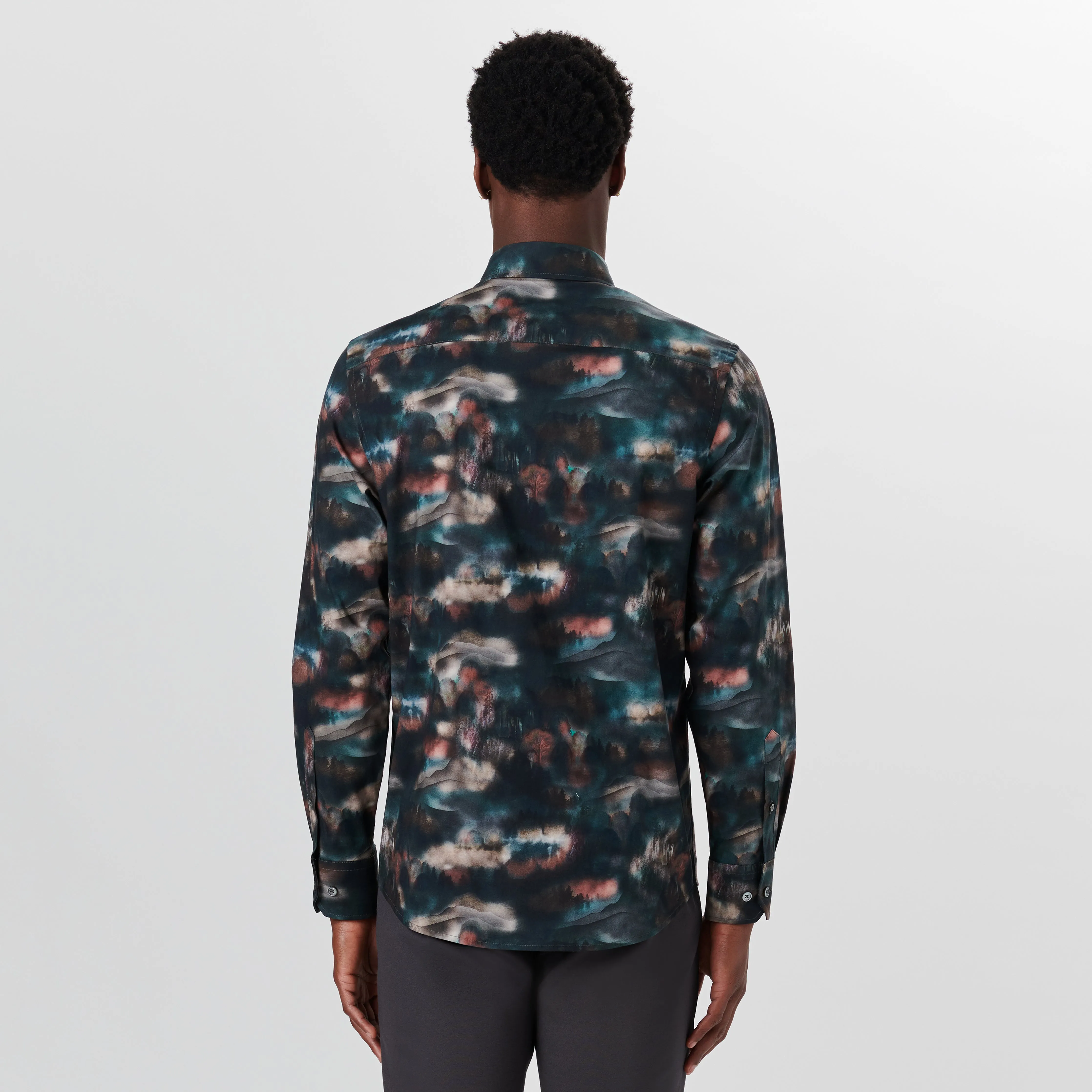 JULIAN Landscape Print Shirt sold by Bugatchi product image thumbnail 4
