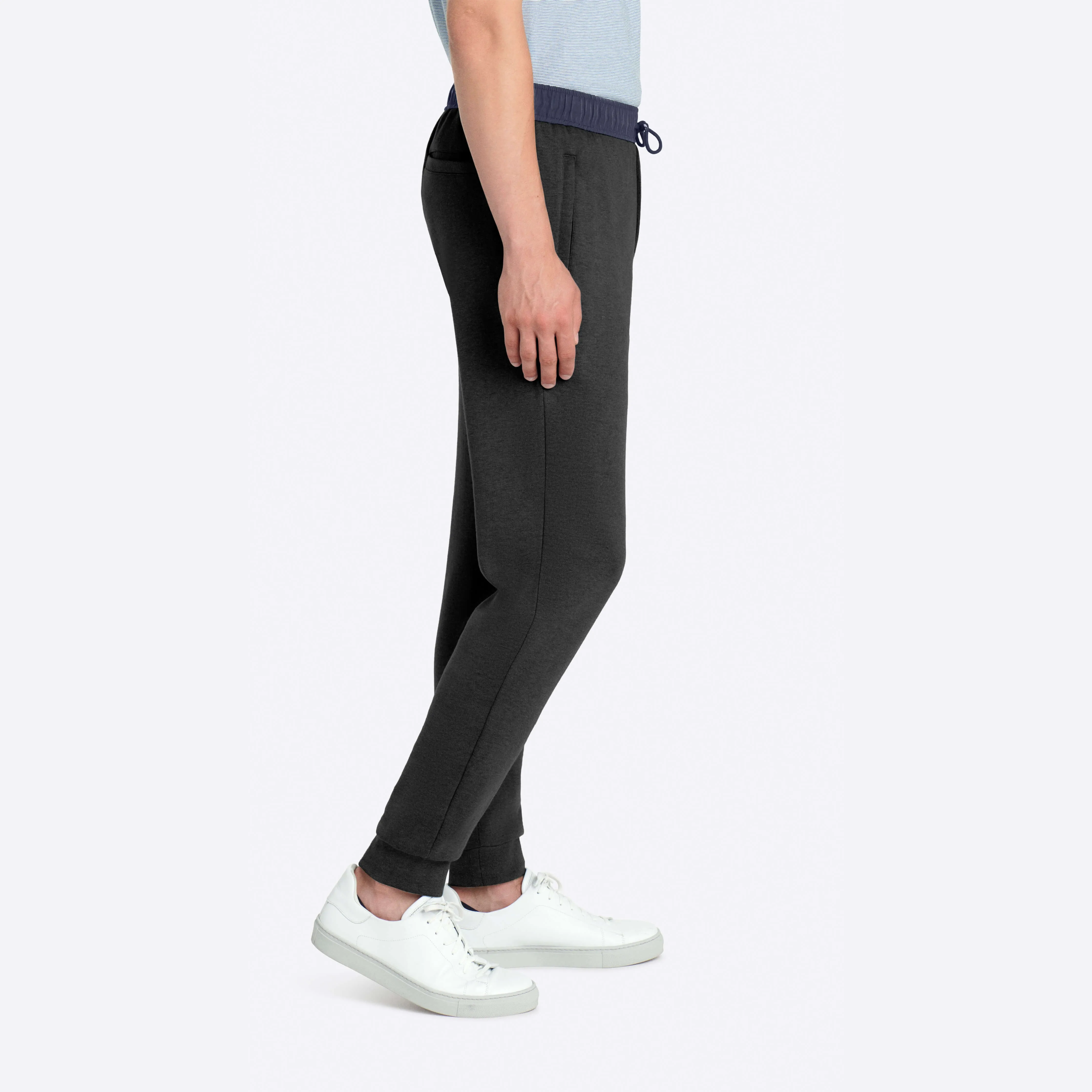 Comfort Solid Heather Drawstring Pant sold by Bugatchi product image thumbnail 3