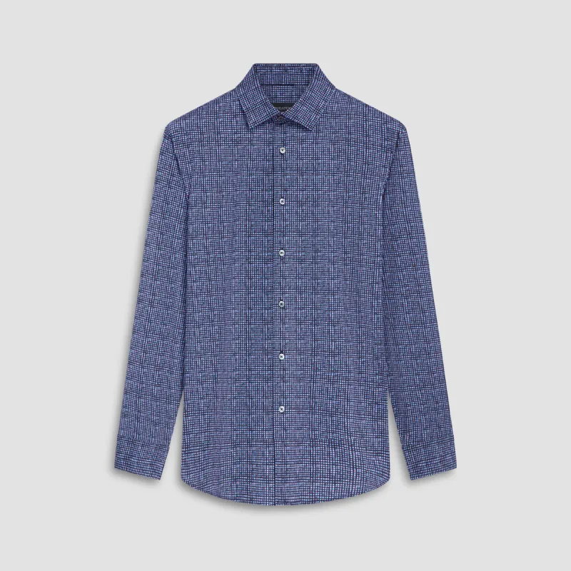 James Check Print OoohCotton Shirt sold by Bugatchi