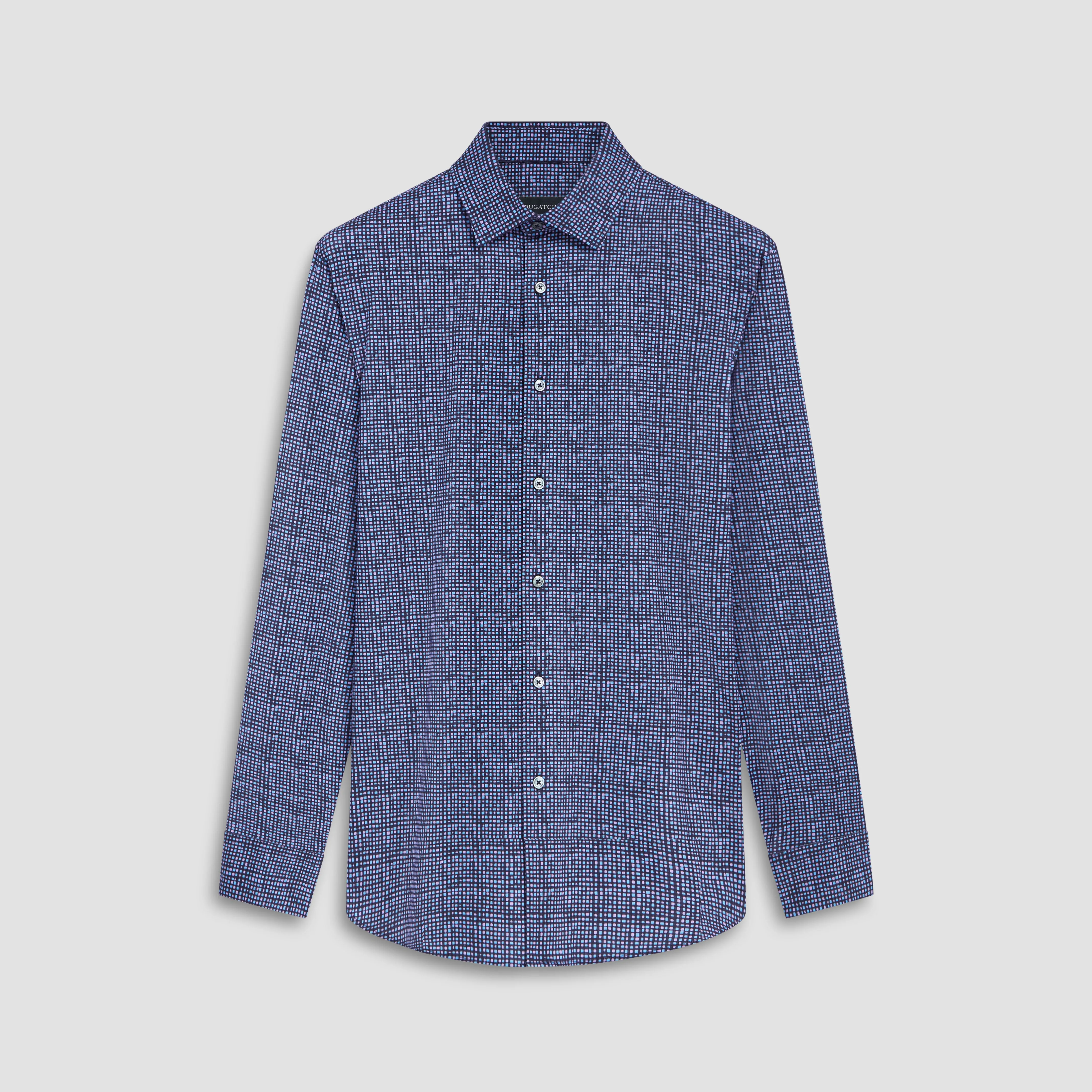 James Check Print OoohCotton Shirt sold by Bugatchi