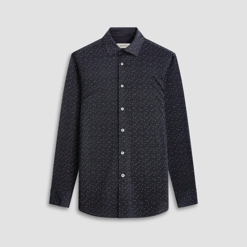 Jimmy Double Sided Geometric/Solid OoohCotton Shirt sold by Bugatchi