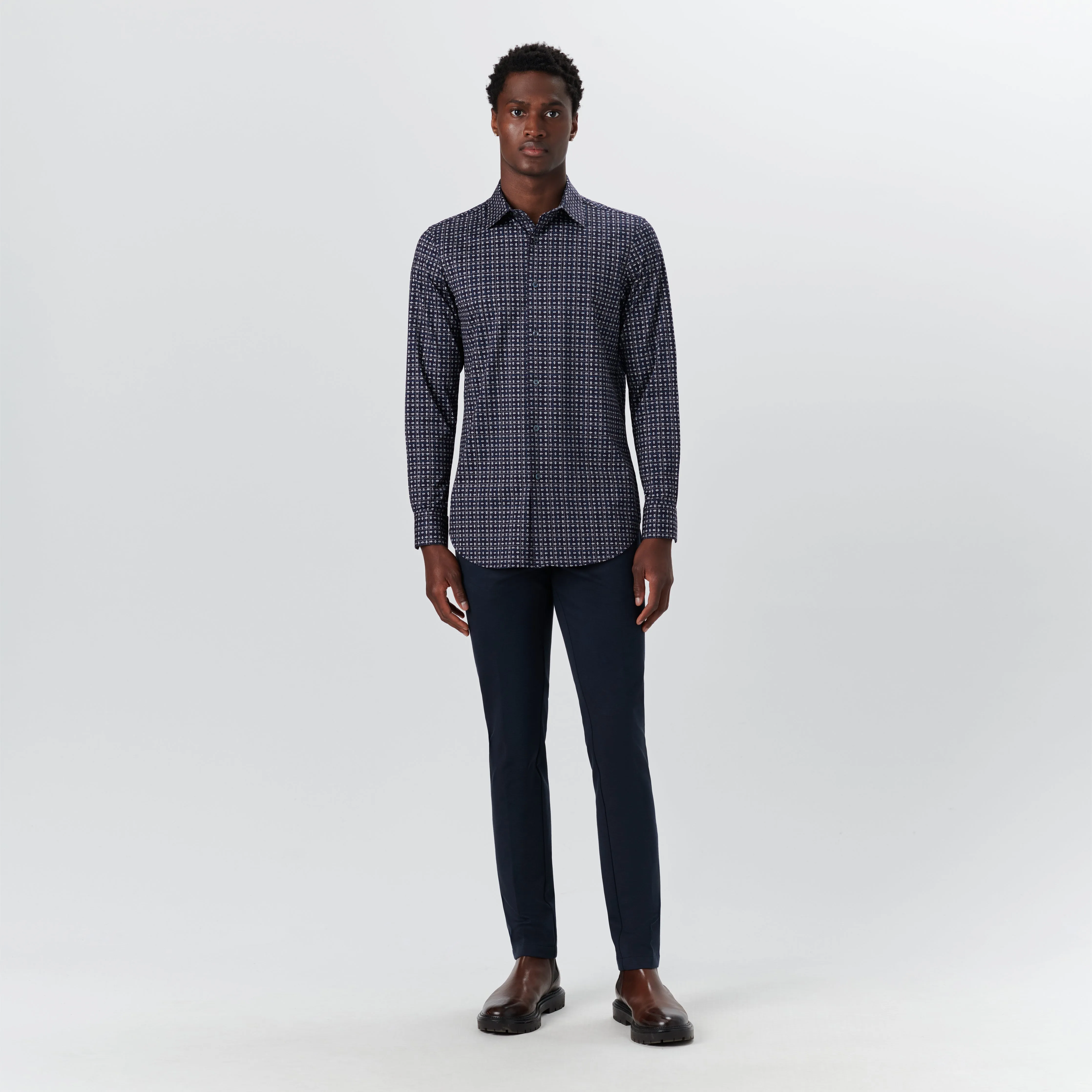 JAMES Paisley and Check OoohCotton Shirt sold by Bugatchi product image thumbnail 5