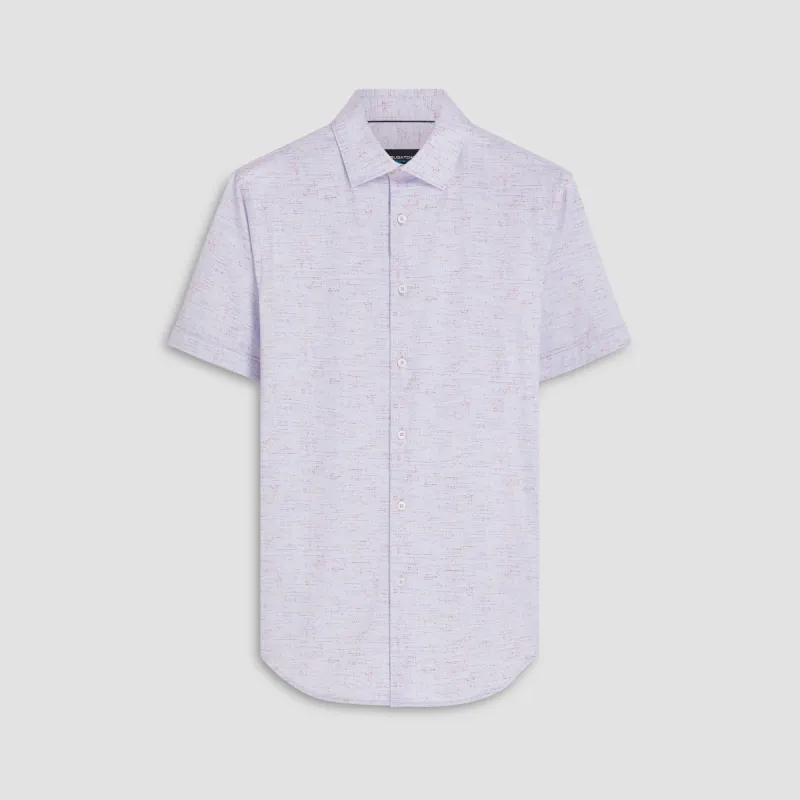Miles Marled Print OoohCotton Short Sleeve Shirt sold by Bugatchi