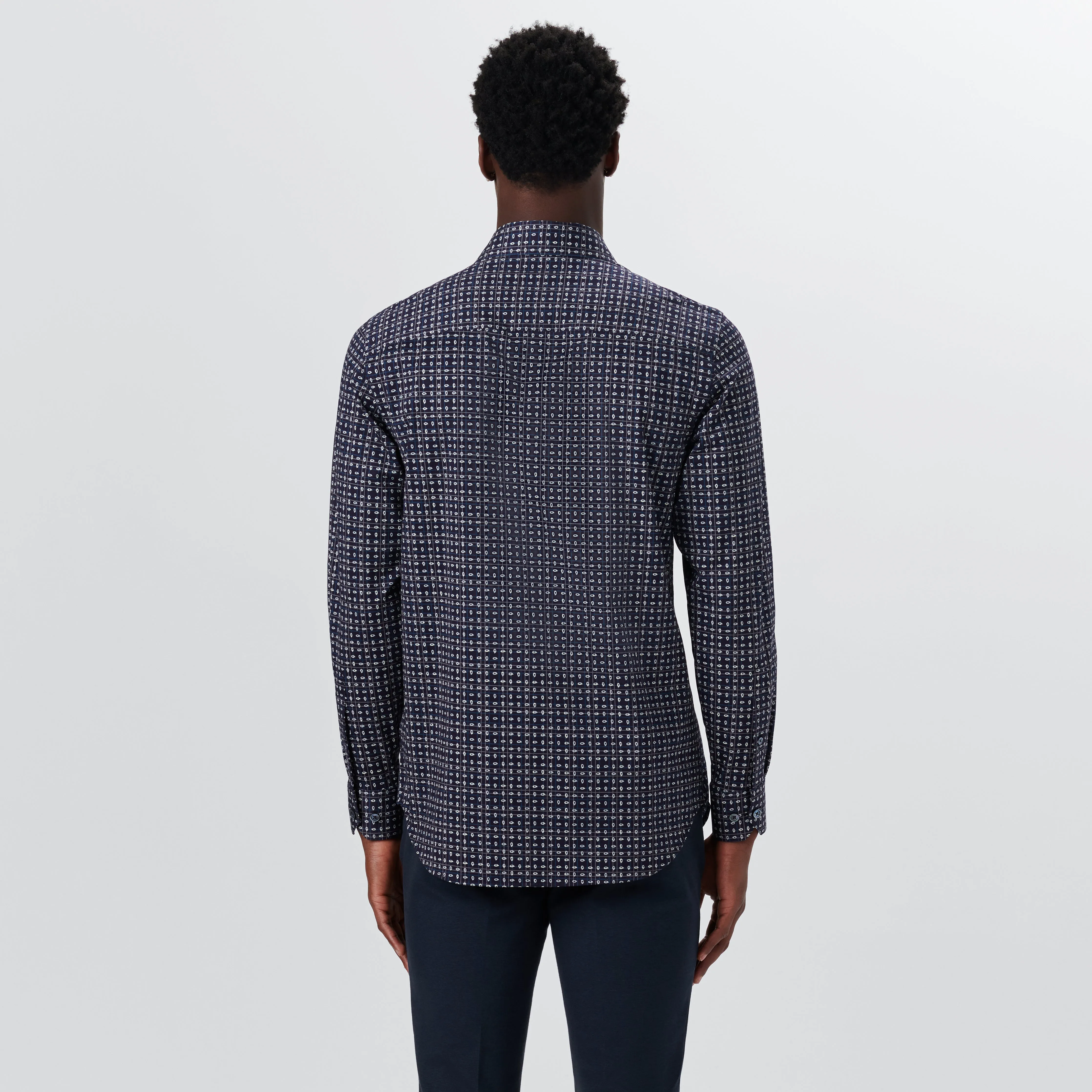 JAMES Paisley and Check OoohCotton Shirt sold by Bugatchi product image thumbnail 4