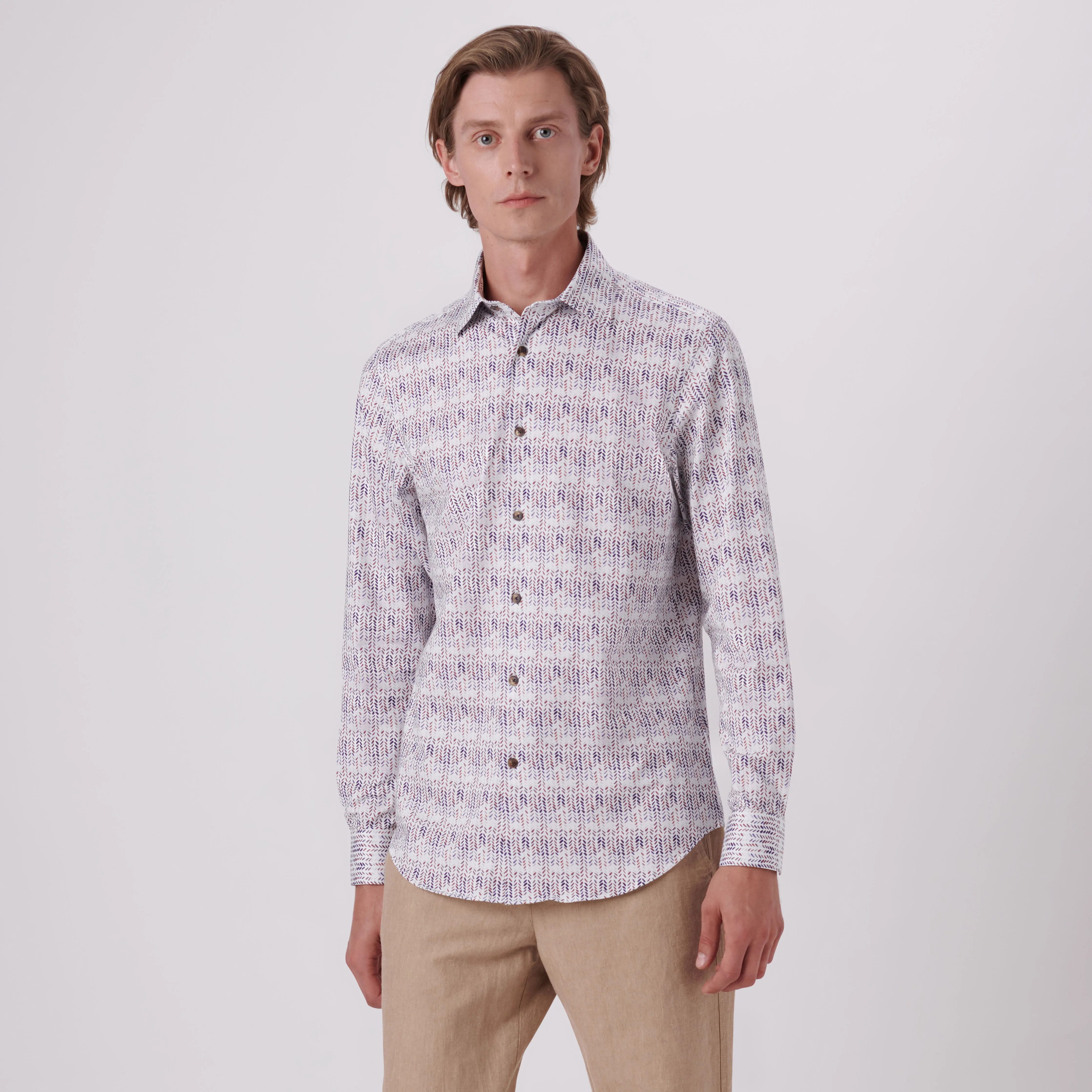 James Abstract Print OoohCotton Shirt sold by Bugatchi product image thumbnail 2