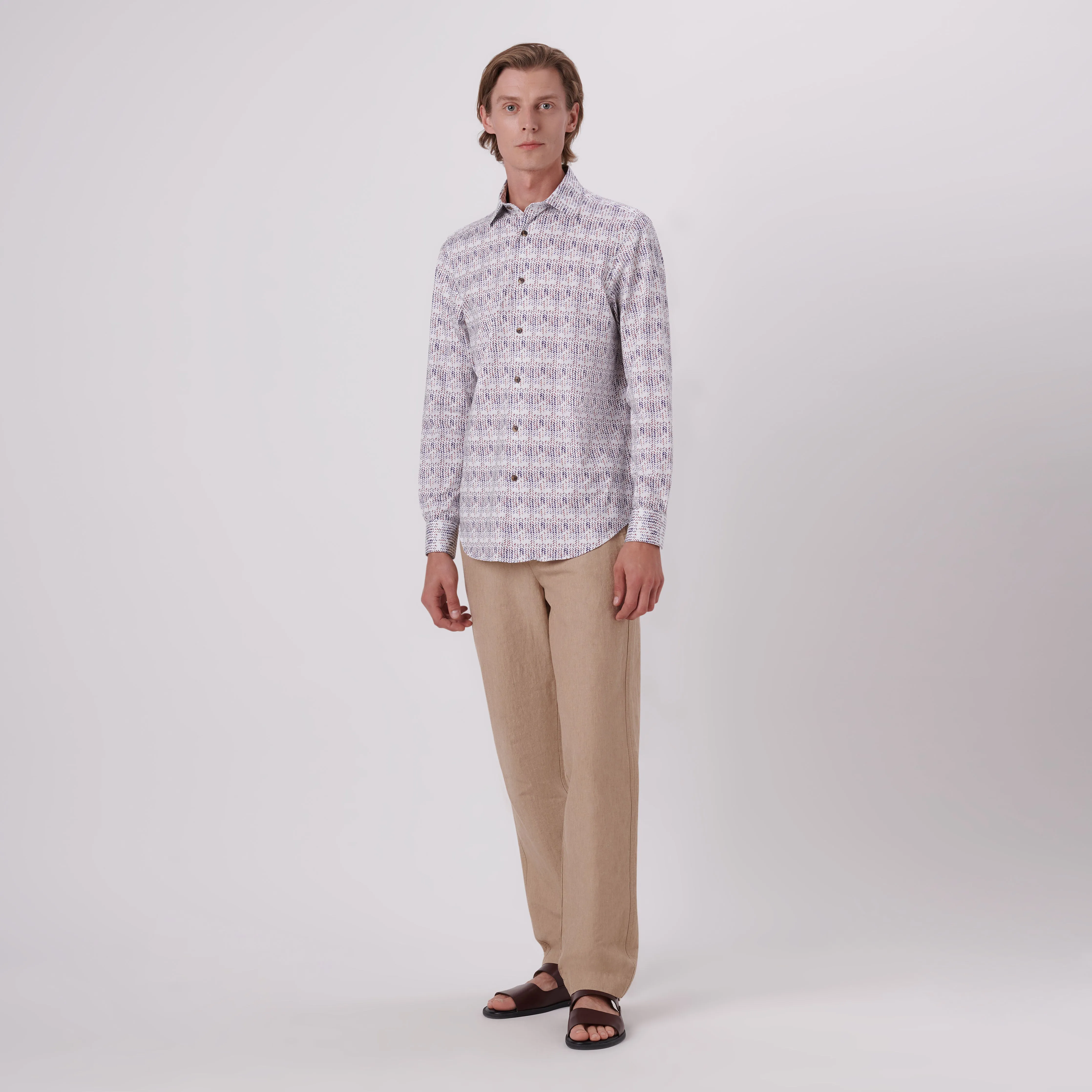 James Abstract Print OoohCotton Shirt sold by Bugatchi product image thumbnail 5