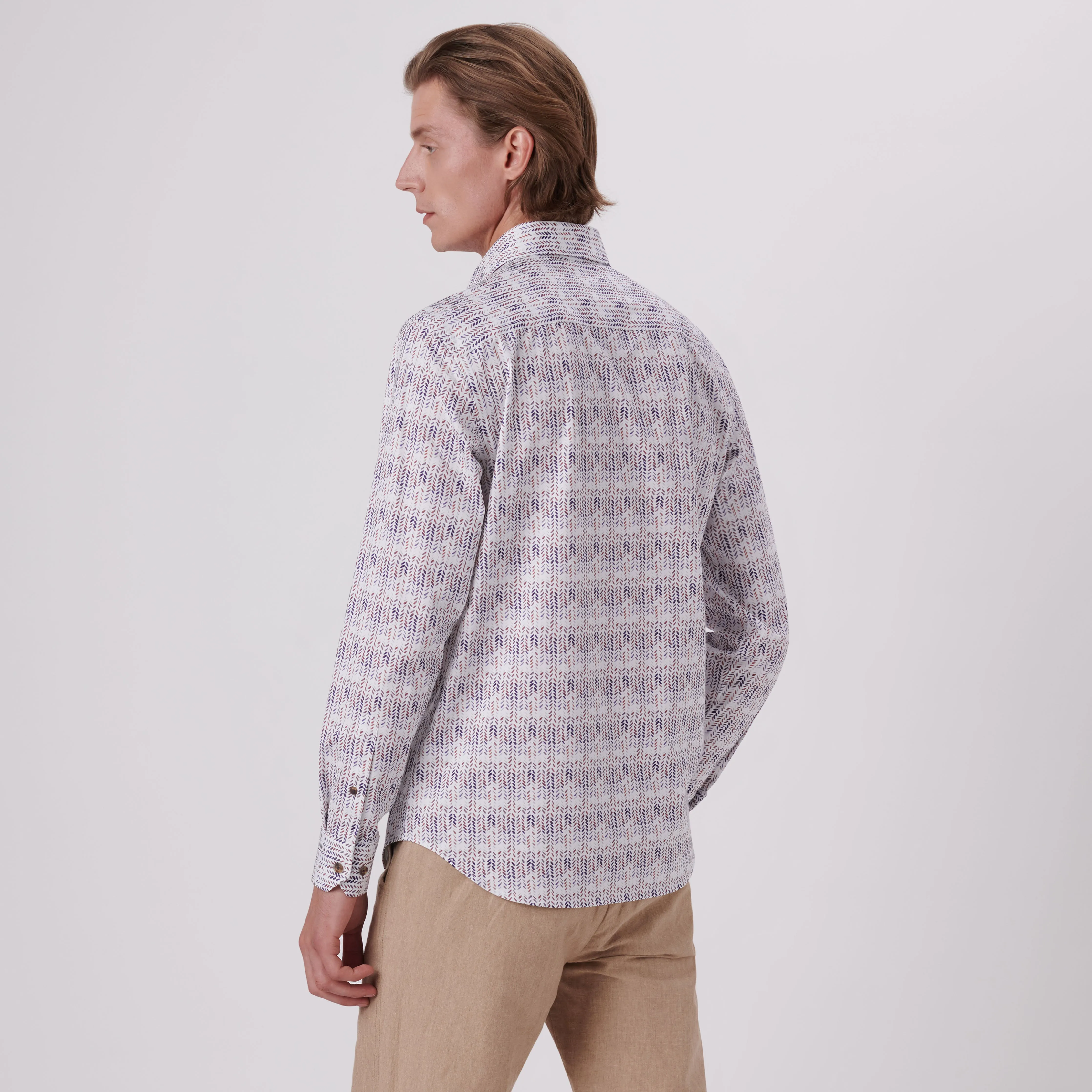 James Abstract Print OoohCotton Shirt sold by Bugatchi product image thumbnail 4