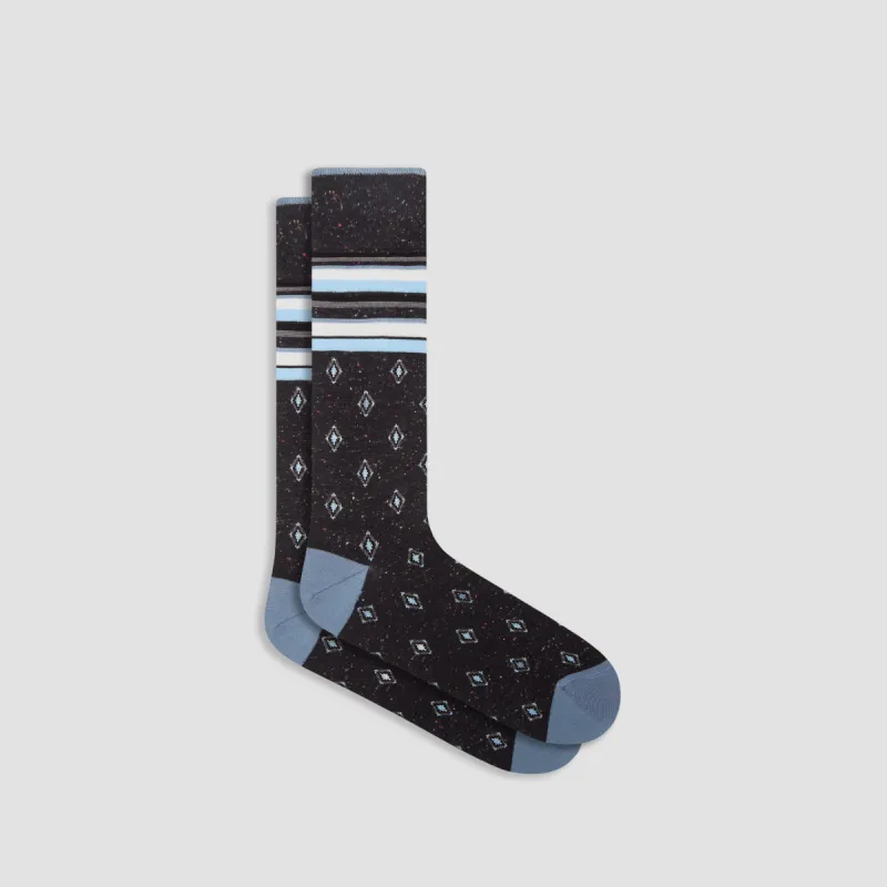 Geometric Mid-Calf Socks sold by Bugatchi