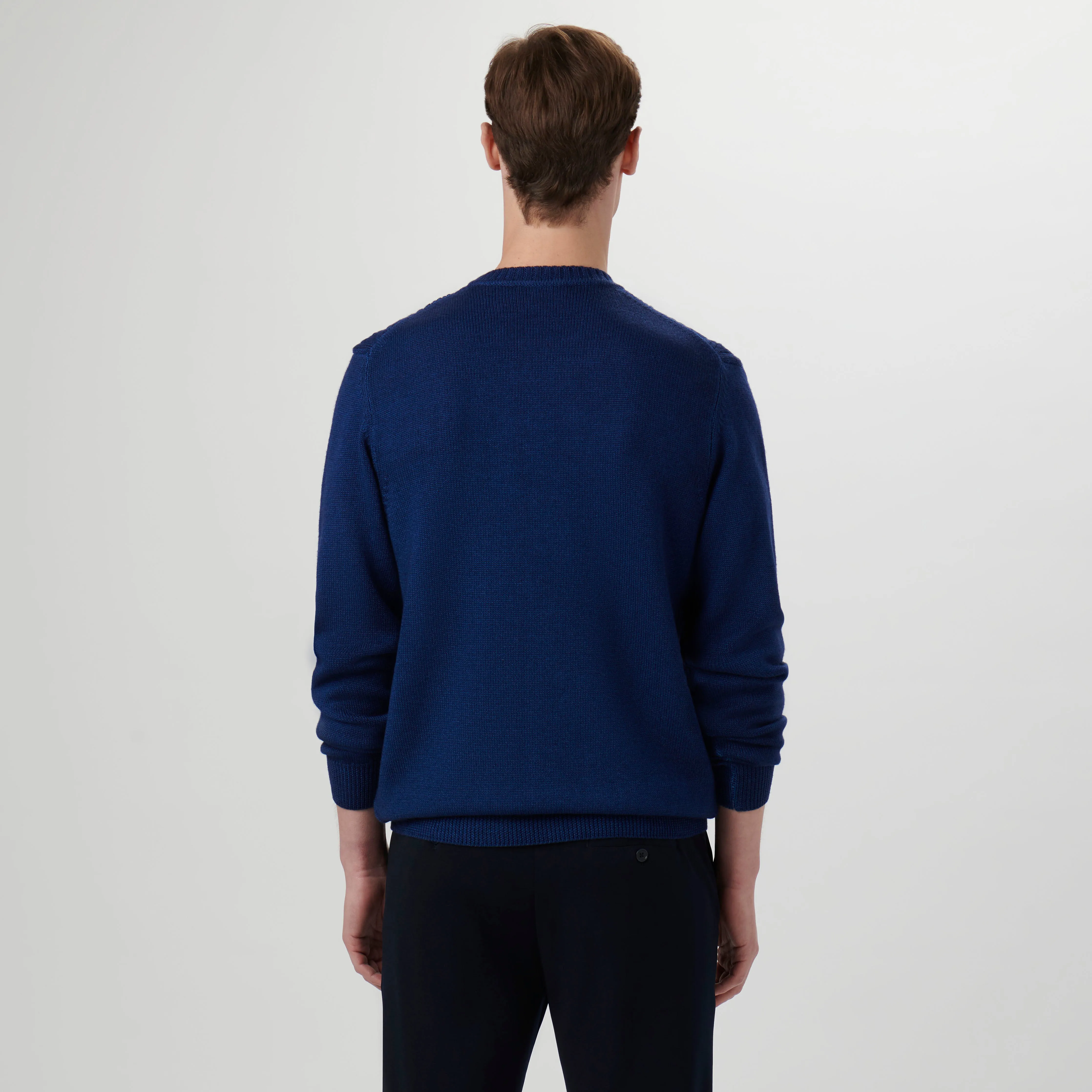 Cable Knit Crew Neck Sweater sold by Bugatchi product image thumbnail 4