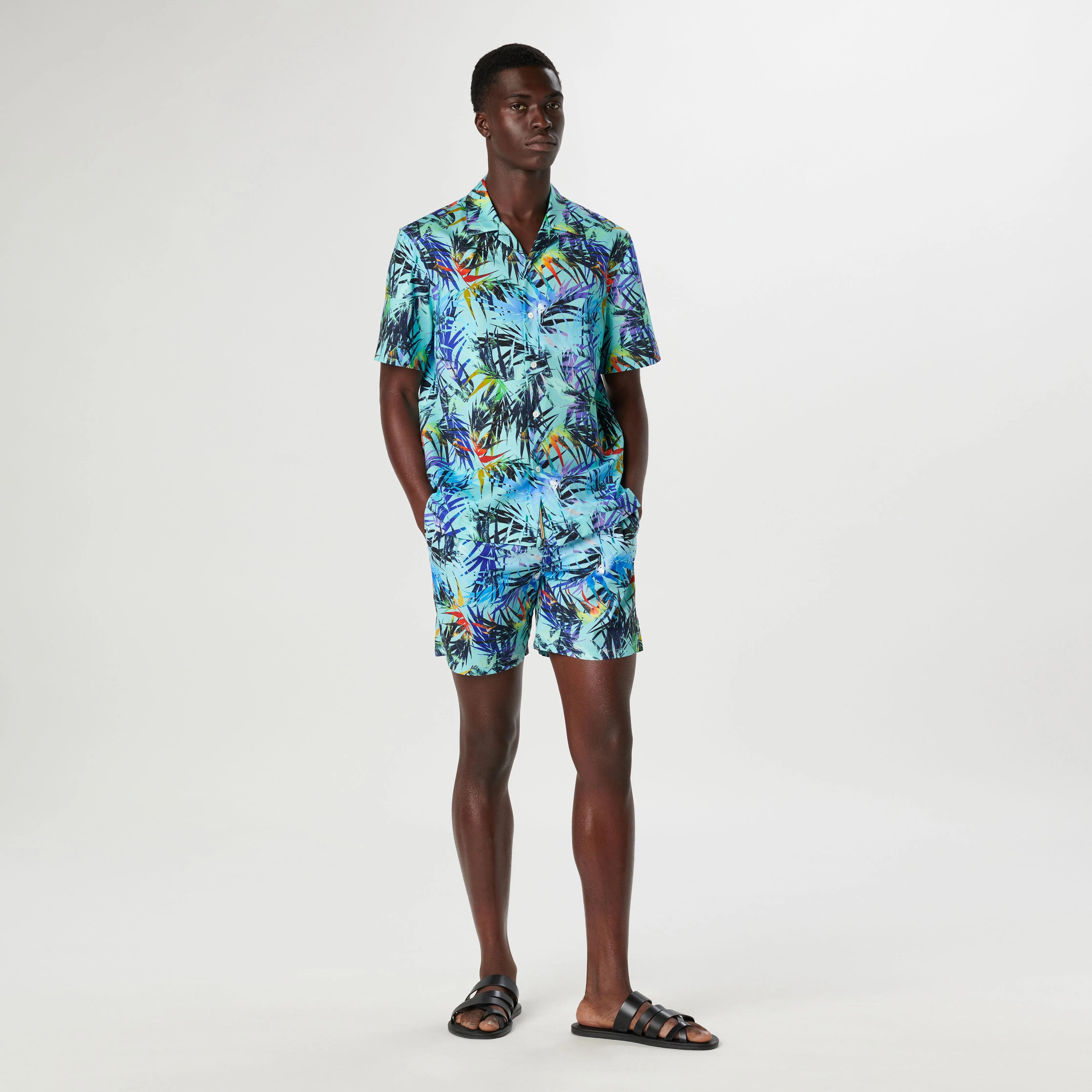 Cole Leaf Print OoohCotton Camp Shirt sold by Bugatchi product image thumbnail 5