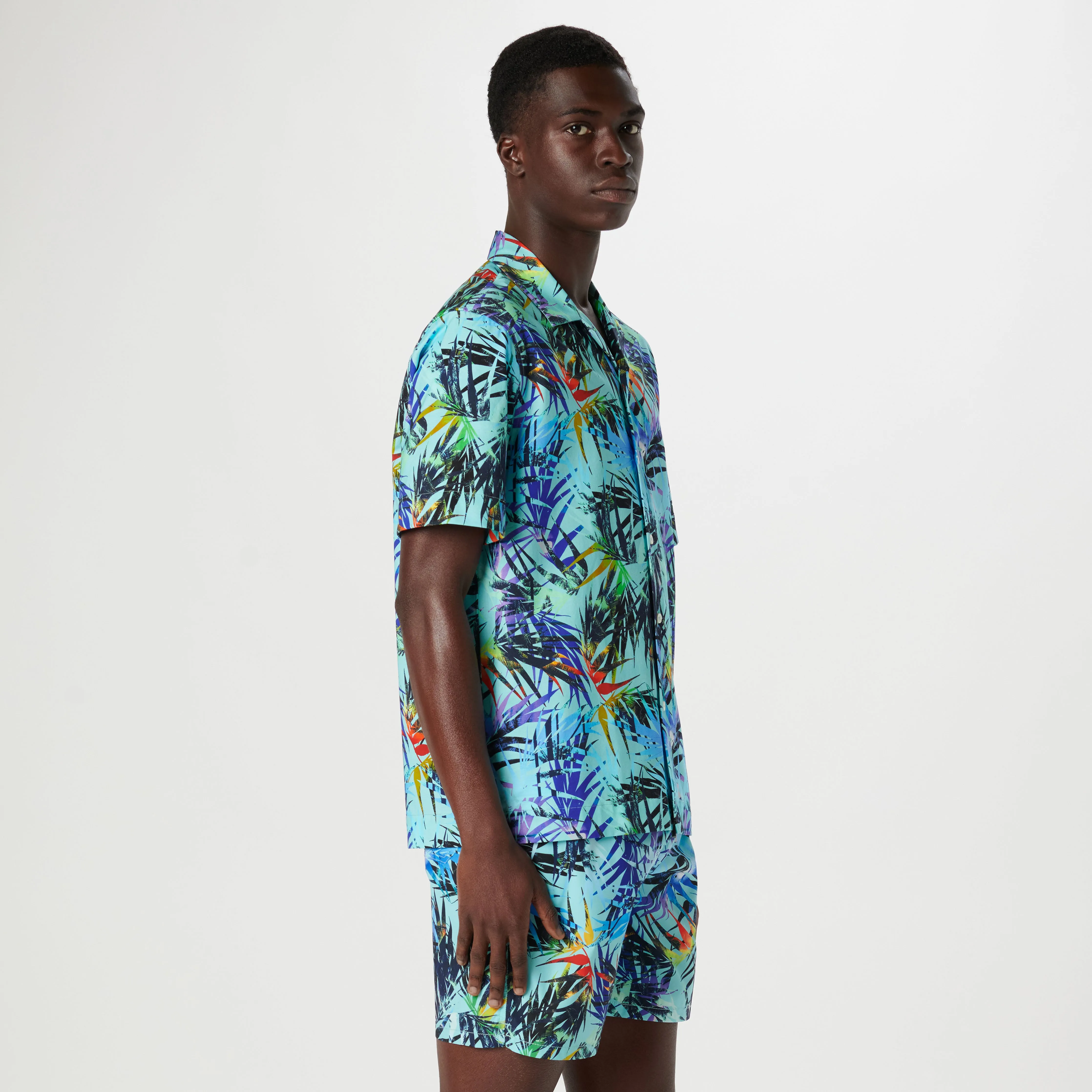 Cole Leaf Print OoohCotton Camp Shirt sold by Bugatchi product image thumbnail 3