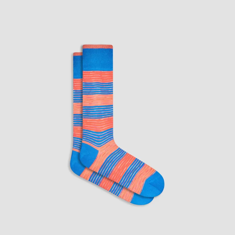 Heather Striped Mid-Calf Socks sold by Bugatchi