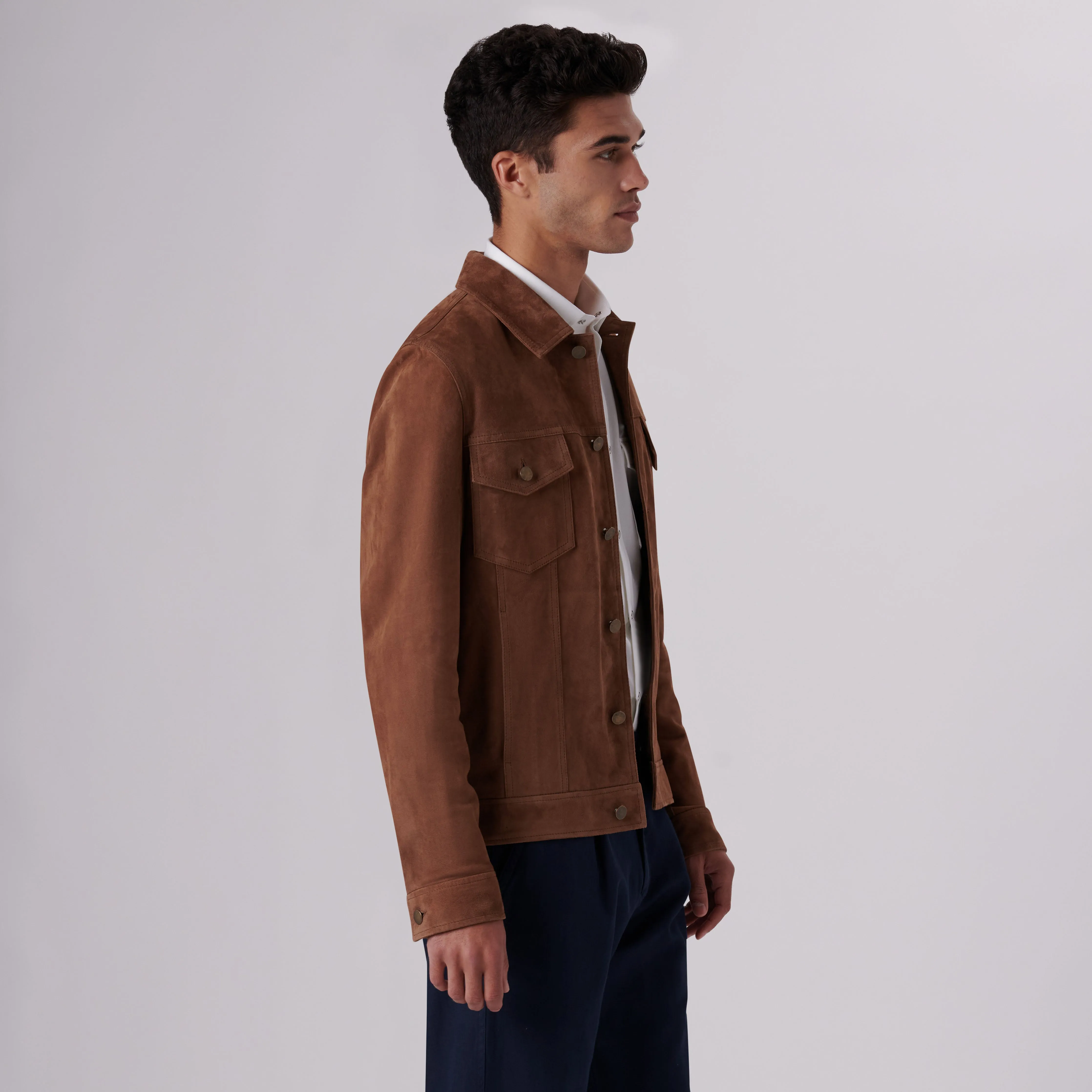 Suede Western Jacket sold by Bugatchi product image thumbnail 3
