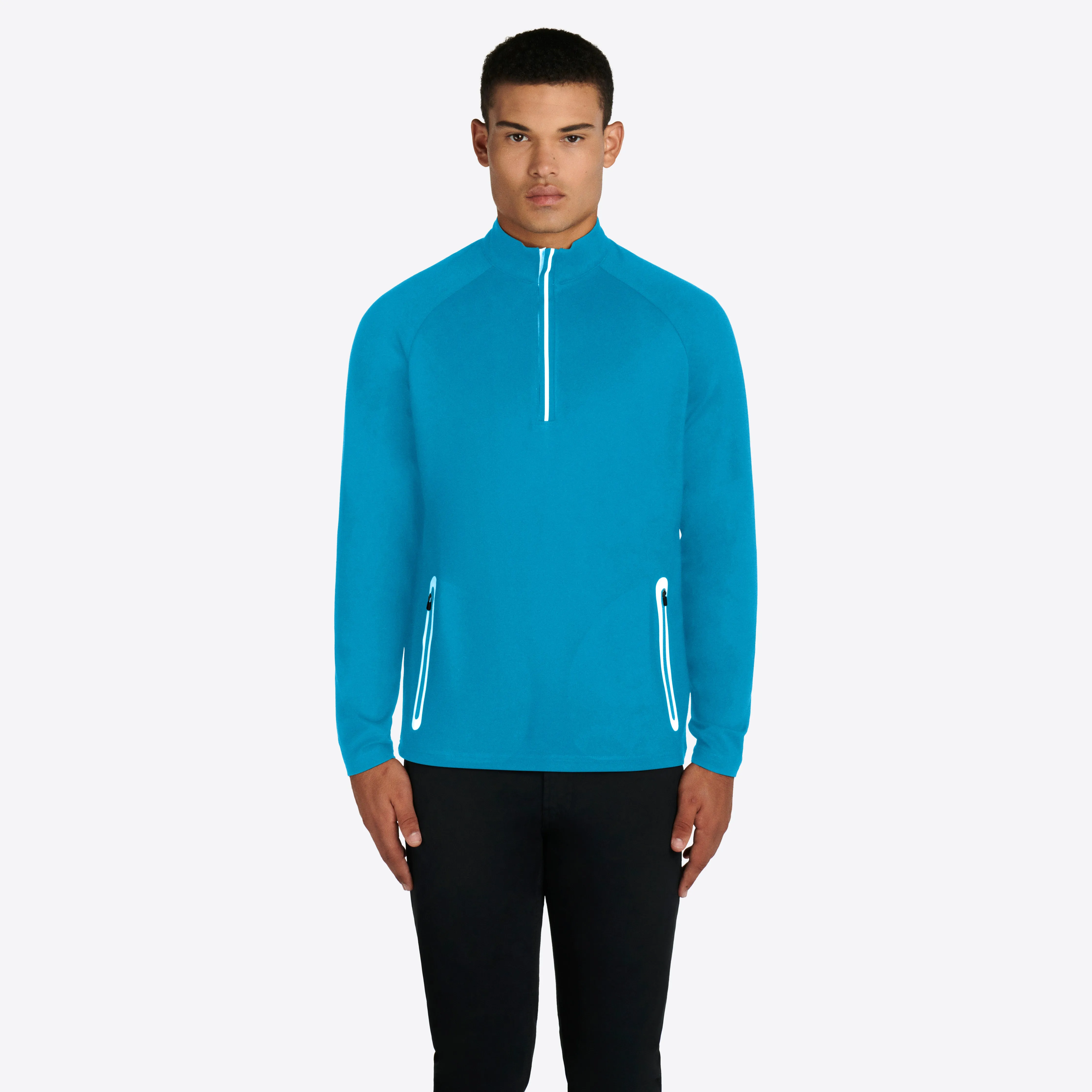 Solid Quarter Zip Mock Neck Pullover sold by Bugatchi product image thumbnail 2