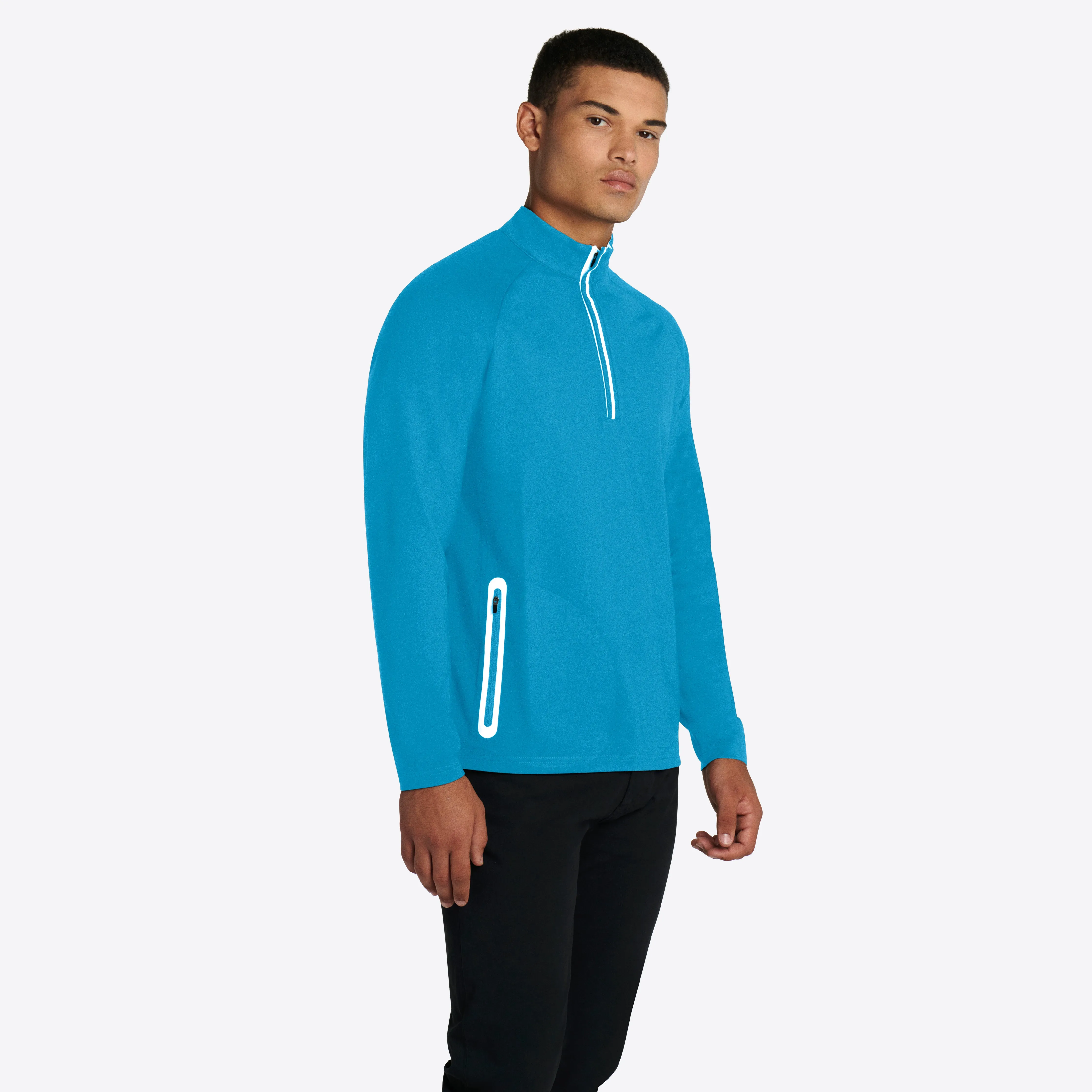 Solid Quarter Zip Mock Neck Pullover sold by Bugatchi product image thumbnail 3