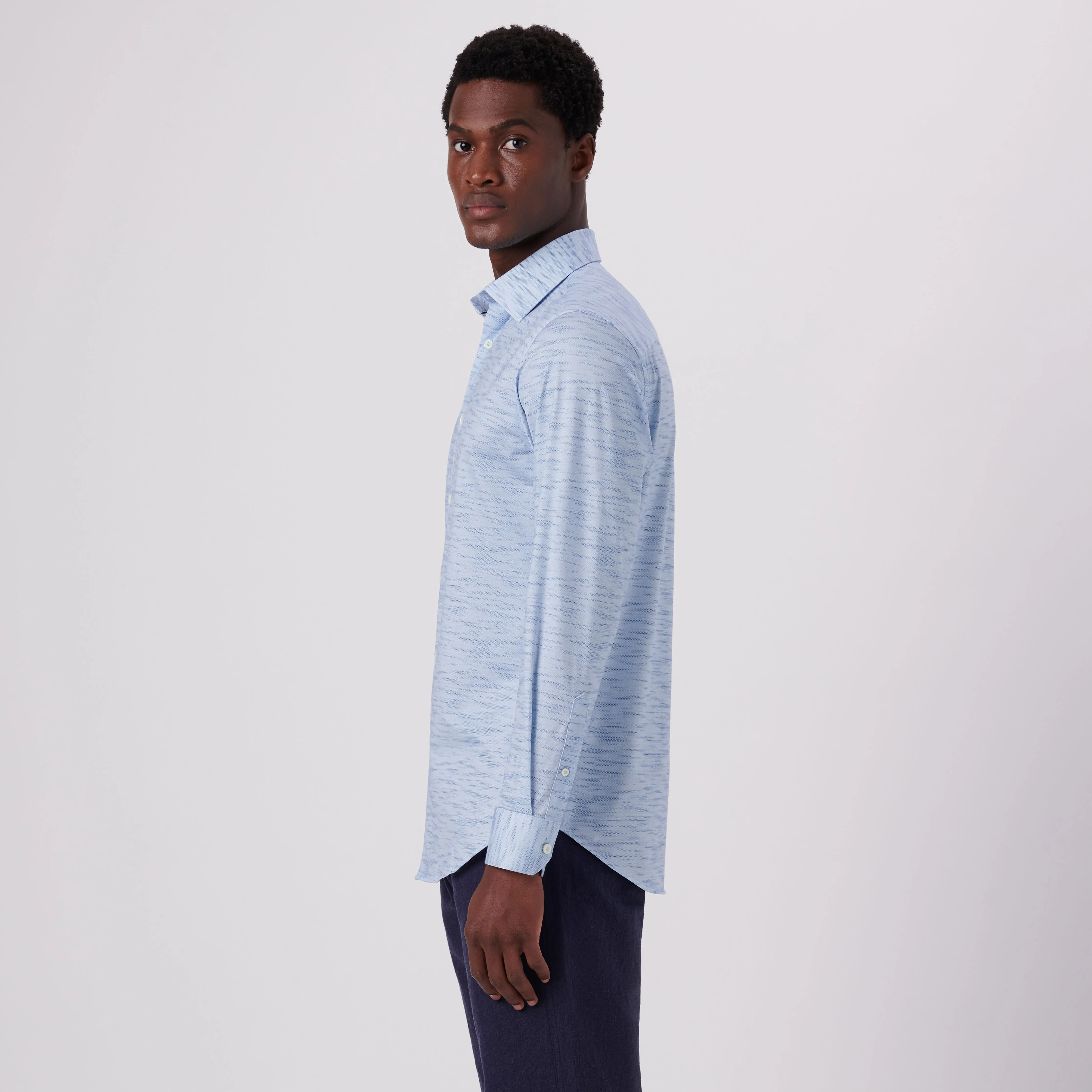 James Striated Print OoohCotton Shirt sold by Bugatchi product image thumbnail 3