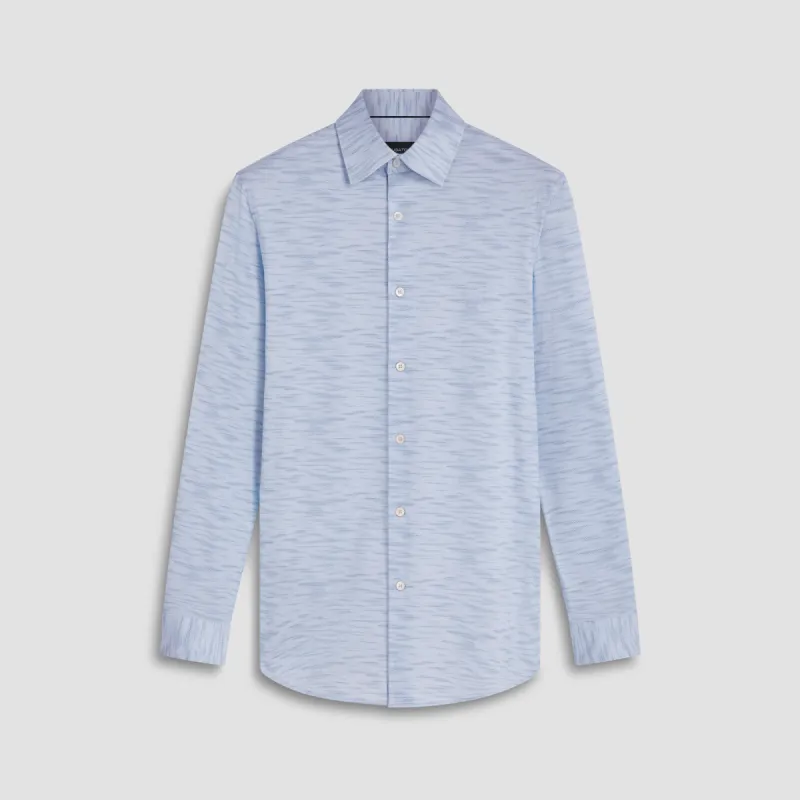James Striated Print OoohCotton Shirt sold by Bugatchi
