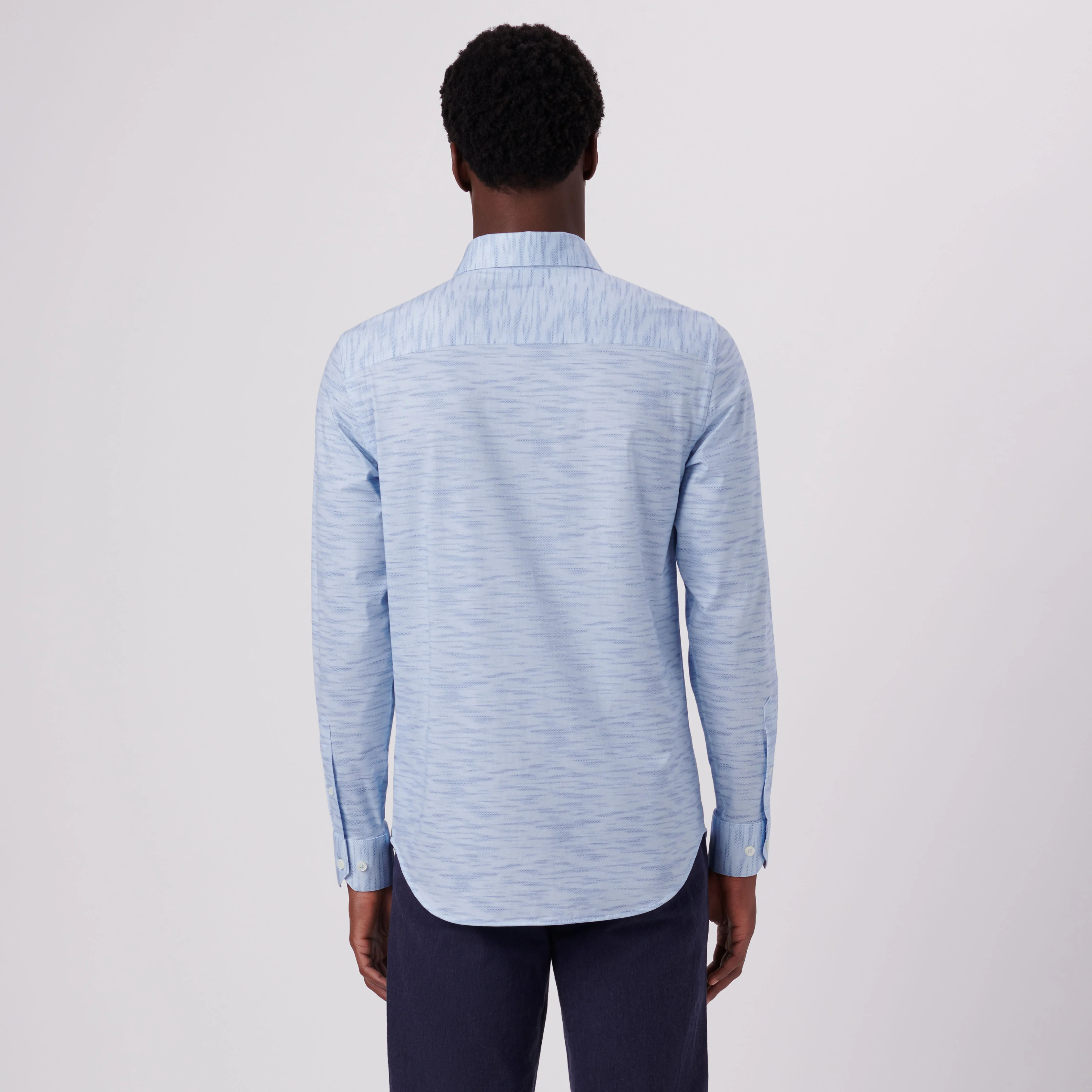 James Striated Print OoohCotton Shirt sold by Bugatchi product image thumbnail 4