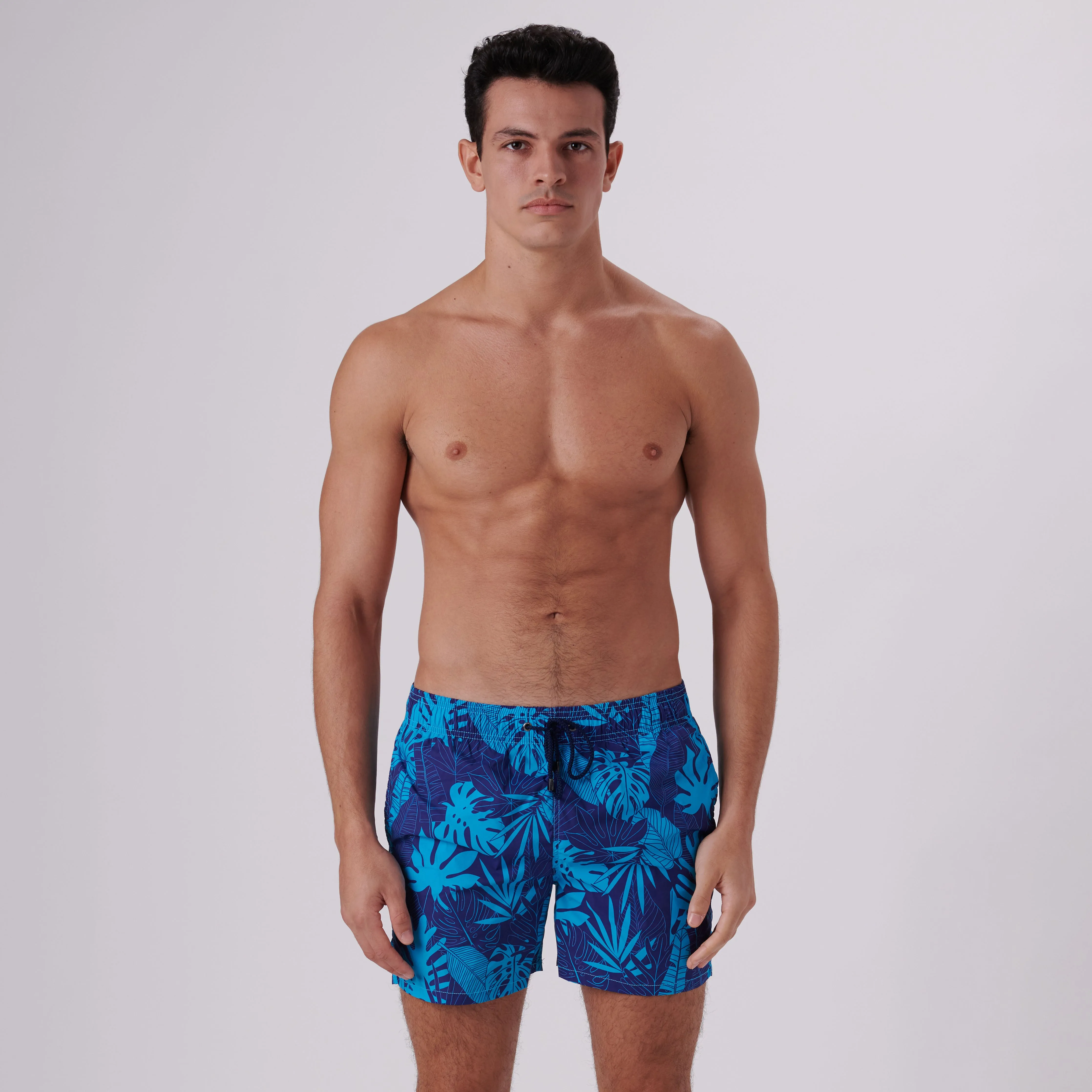 Max Tropical Leaves Swim Trunks sold by Bugatchi product image thumbnail 3