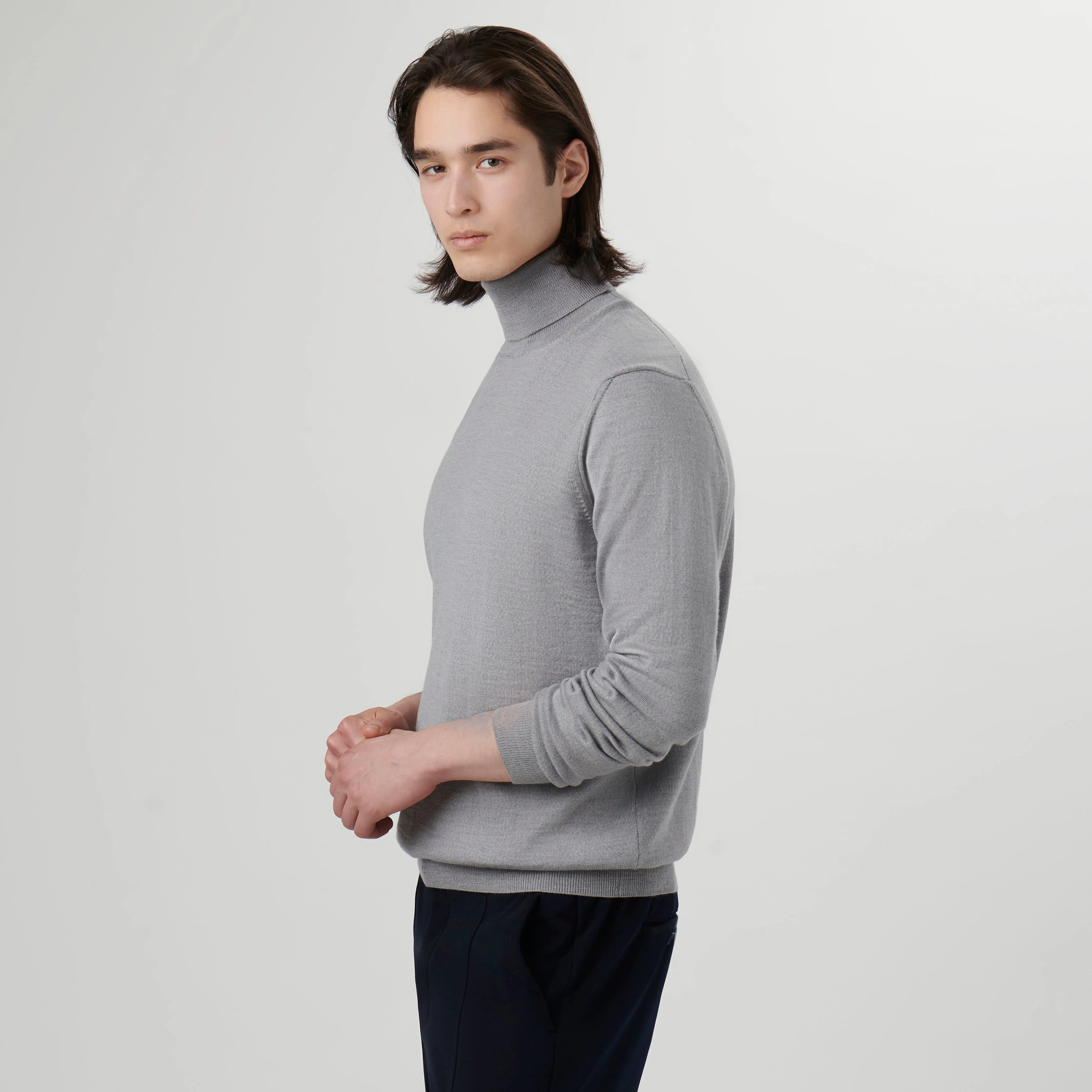Super Merino Solid Turtleneck Sweater sold by Bugatchi product image thumbnail 3