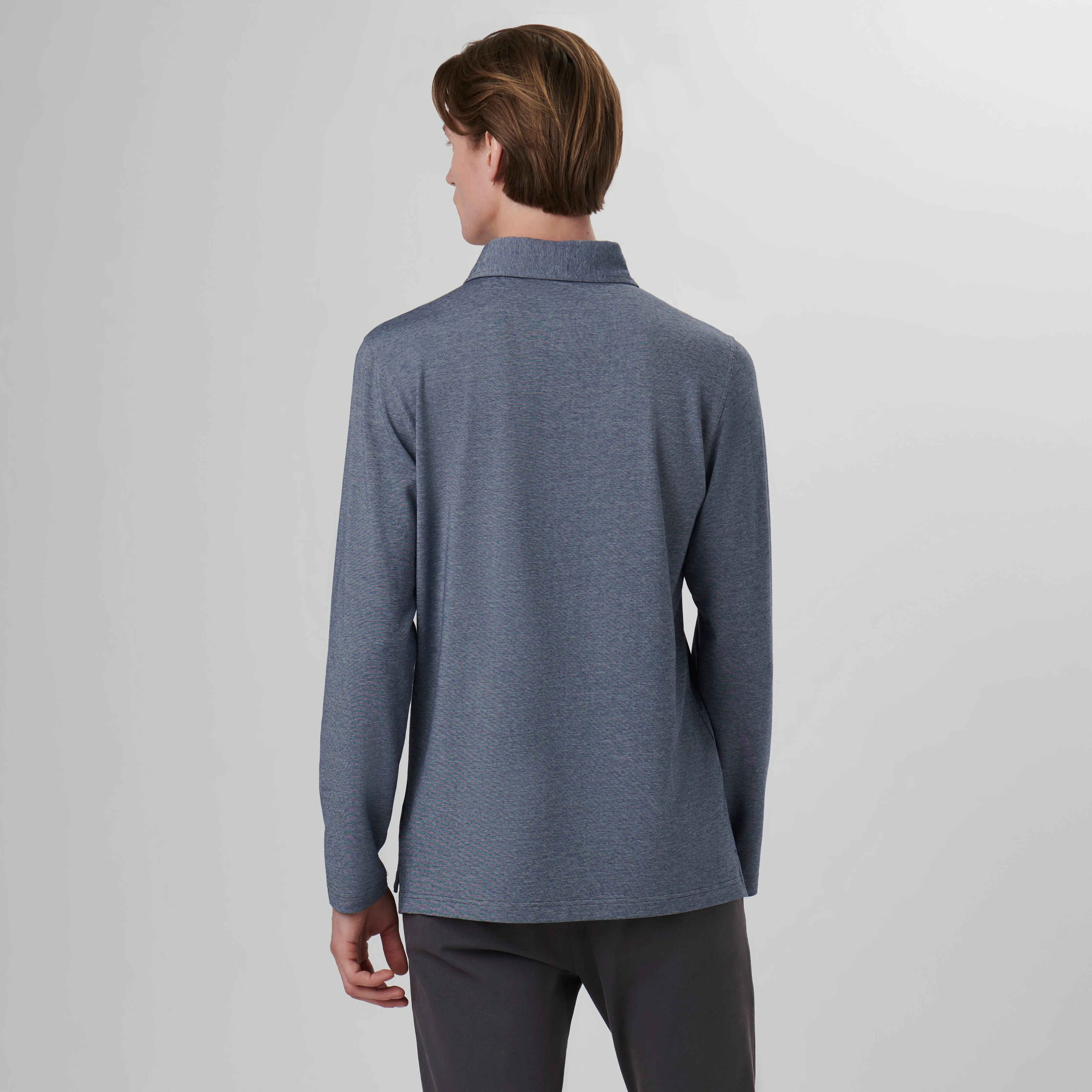 Long-sleeved Polo Shirt sold by Bugatchi product image thumbnail 4