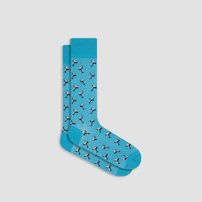 Cocktails Mid-Calf Socks sold by Bugatchi