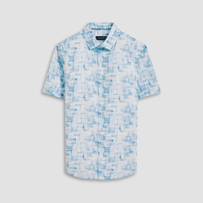 Orson Geometric Short Sleeve Shirt sold by Bugatchi