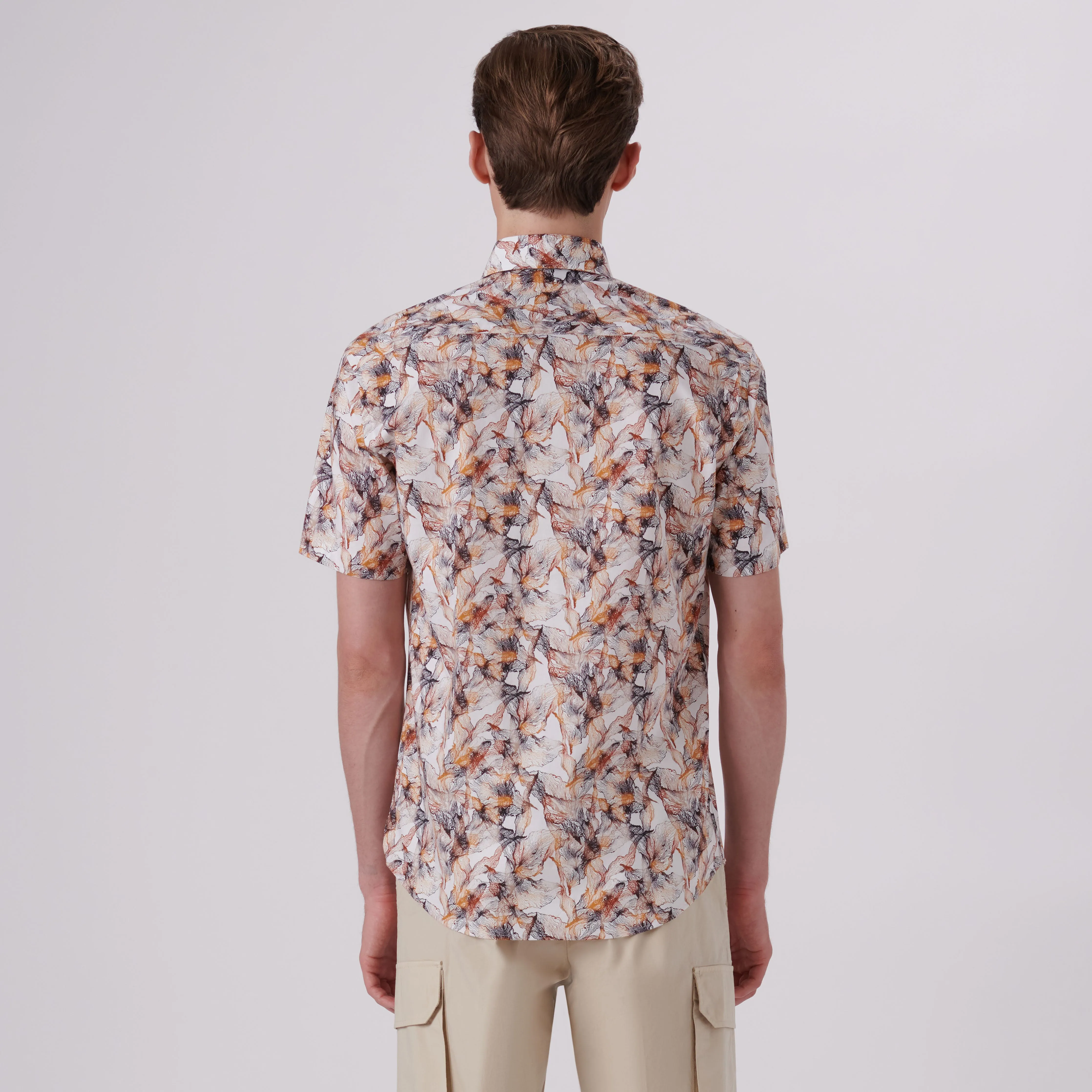 Orson Abstract Print Short Sleeve Shirt sold by Bugatchi product image thumbnail 4