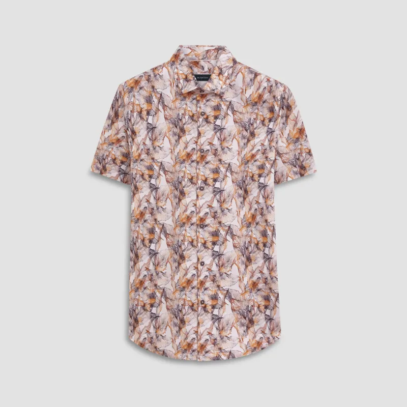 Orson Abstract Print Short Sleeve Shirt sold by Bugatchi