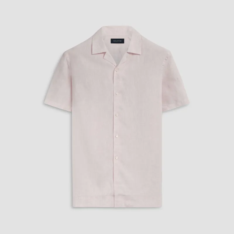 Jackson Solid Linen Camp Shirt sold by Bugatchi