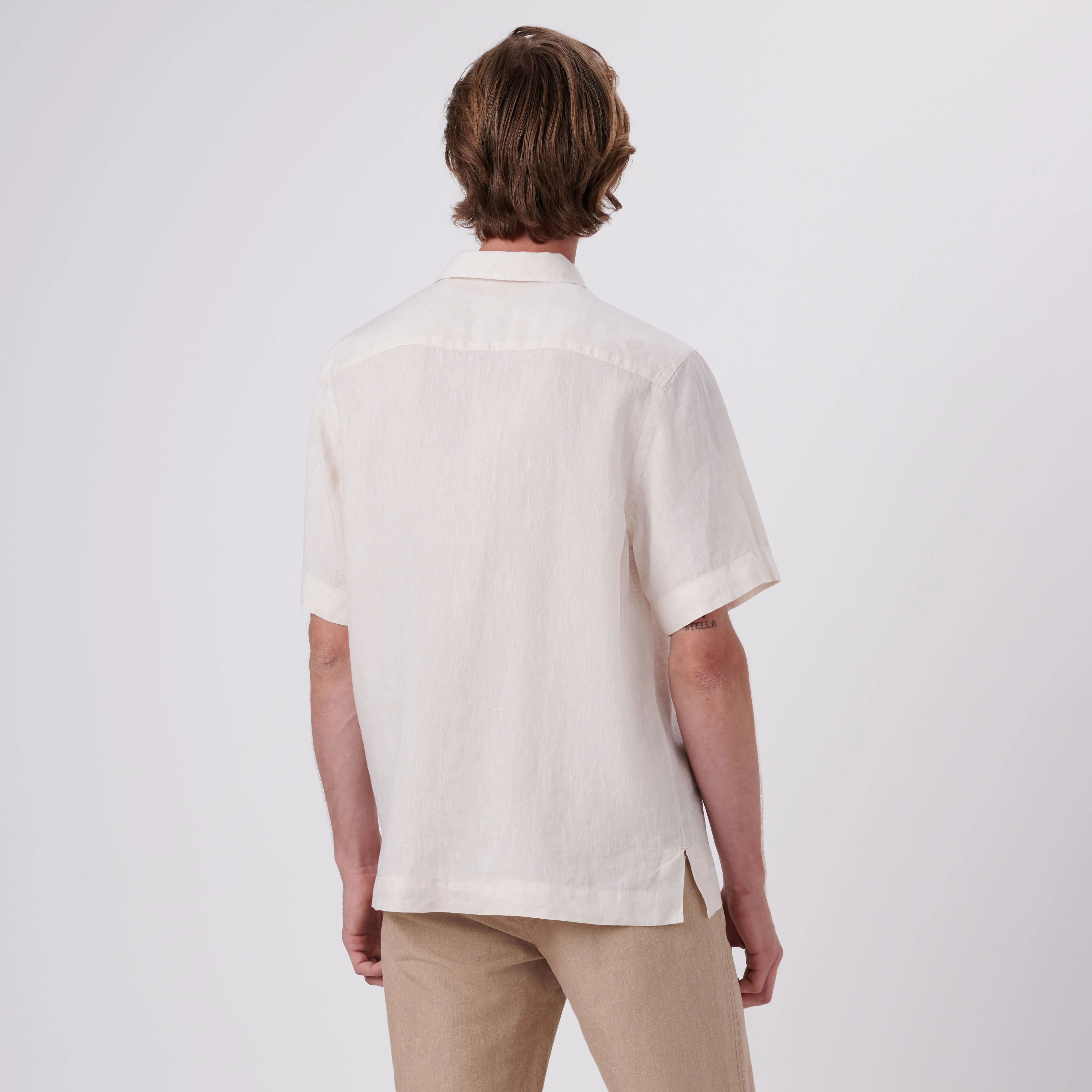 Jackson Solid Linen Camp Shirt sold by Bugatchi product image thumbnail 4