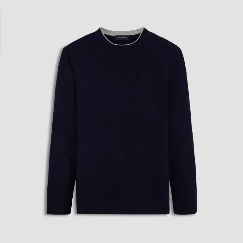 Waffle Stitch Crew Neck Sweater sold by Bugatchi