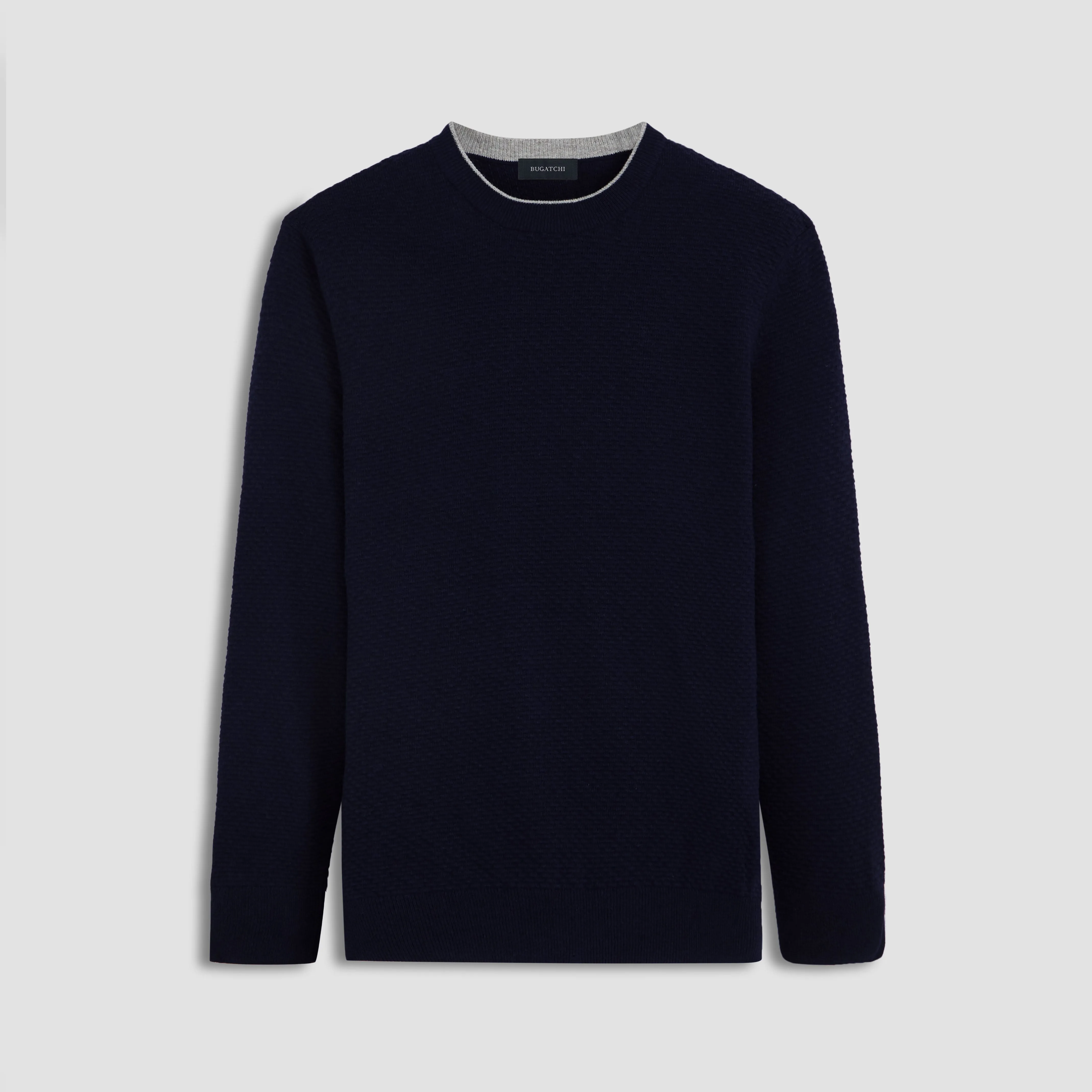 Waffle Stitch Crew Neck Sweater sold by Bugatchi