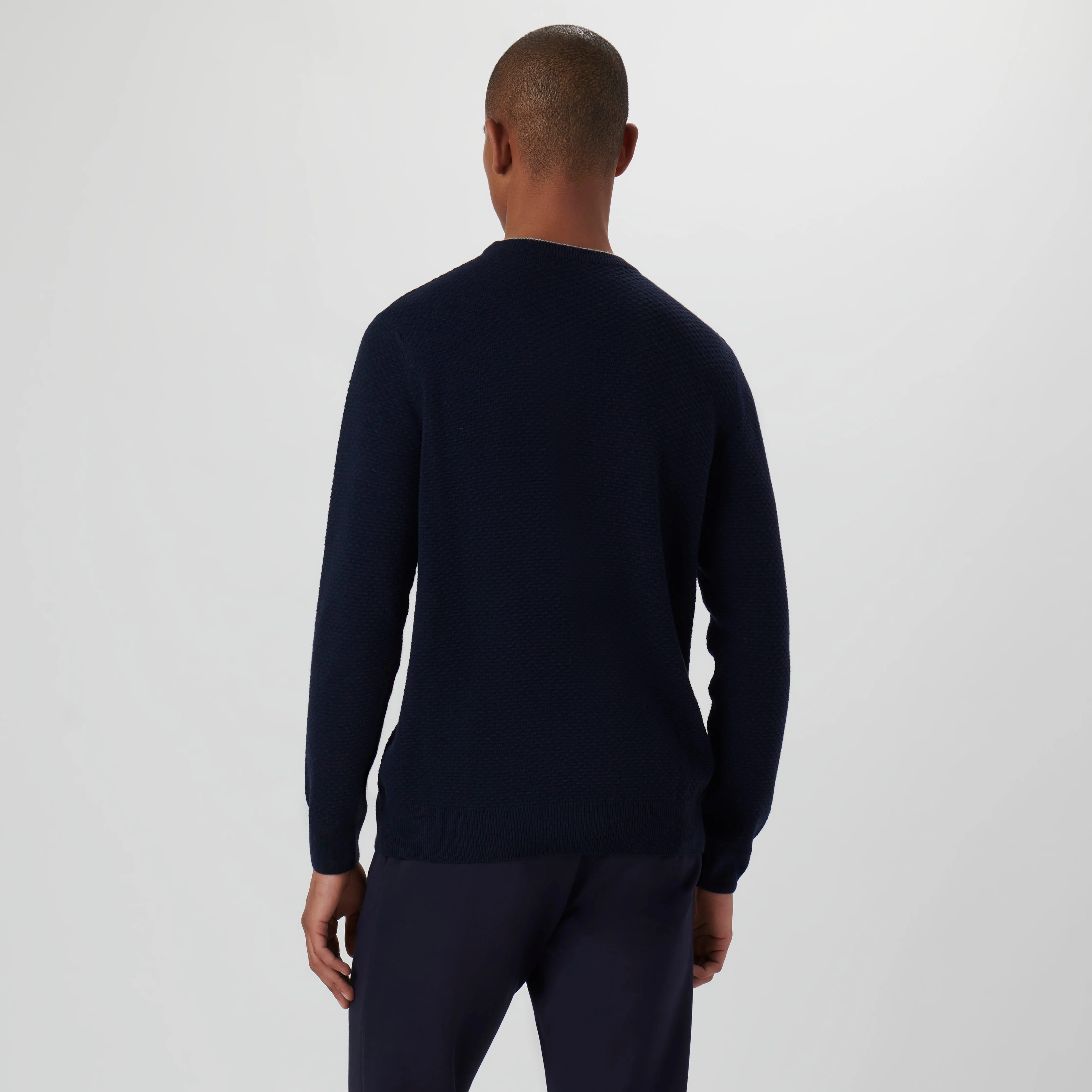 Waffle Stitch Crew Neck Sweater sold by Bugatchi product image thumbnail 4