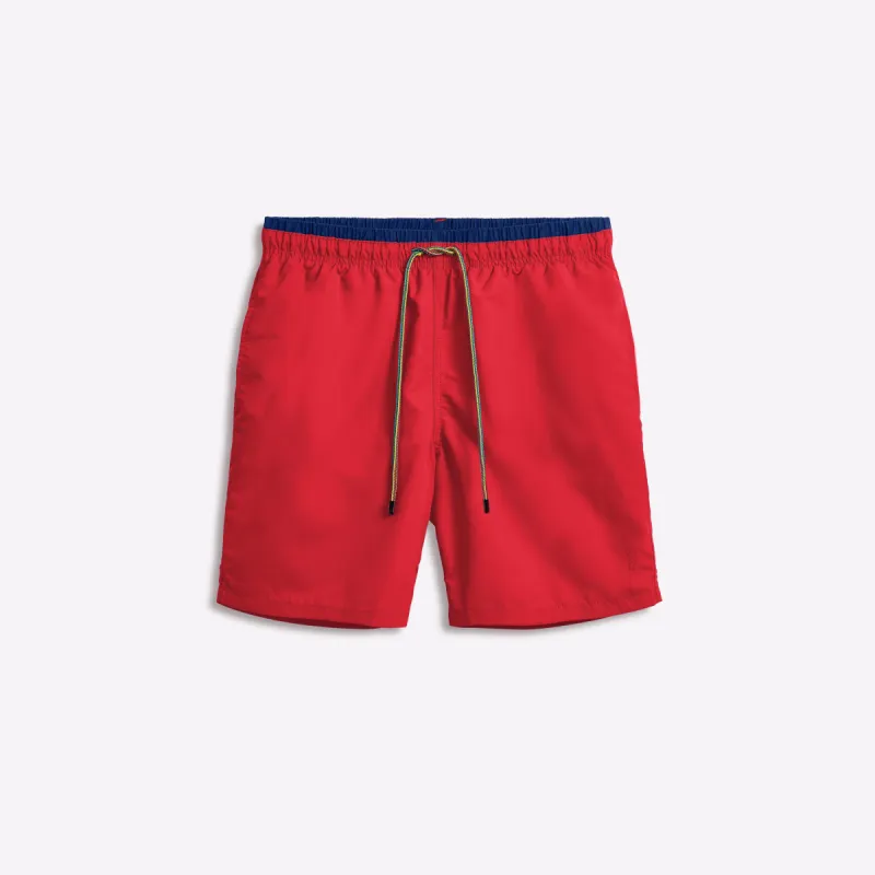 QUINN Solid Swim Trunks sold by Bugatchi