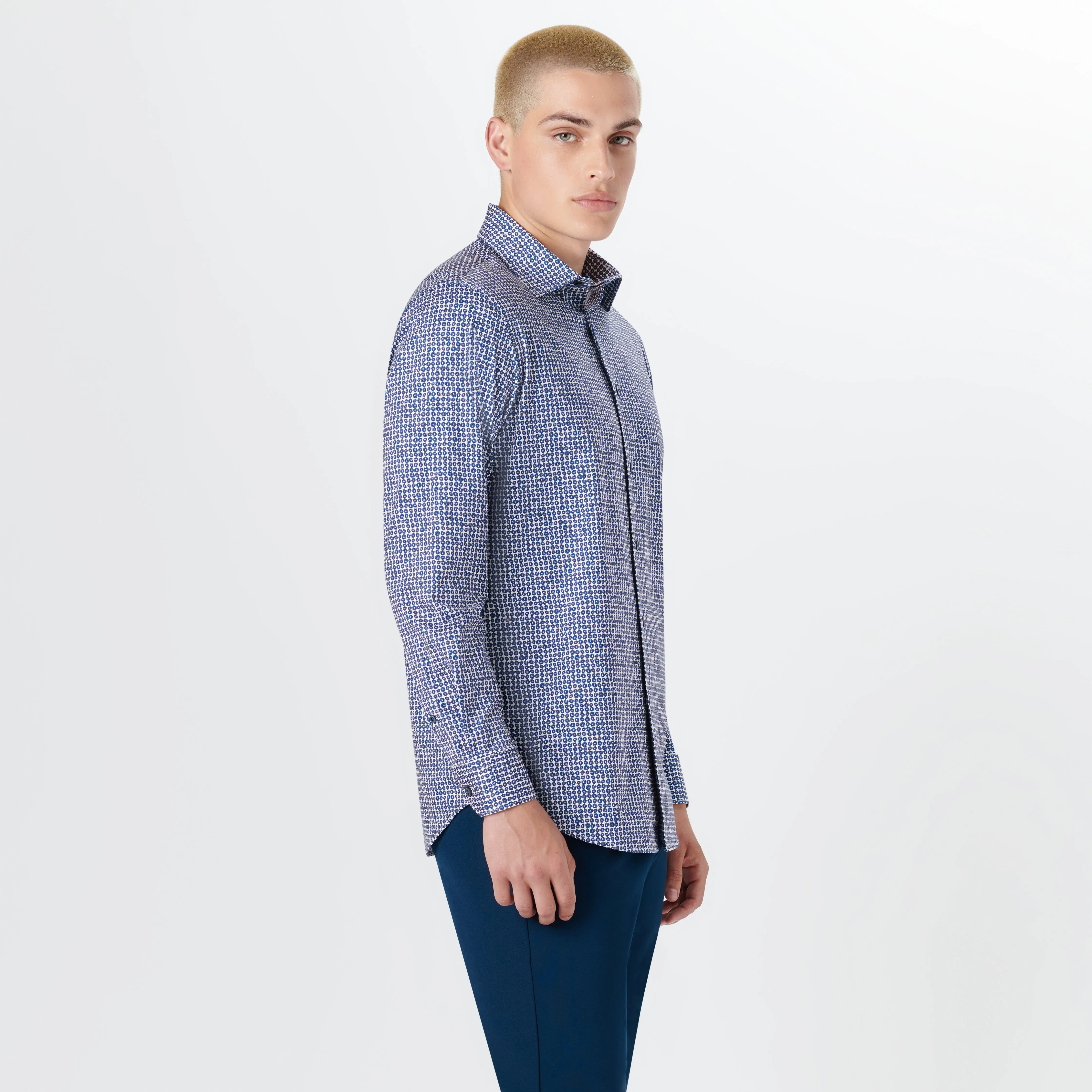 JAMES Floral Print OoohCotton Shirt sold by Bugatchi product image thumbnail 3