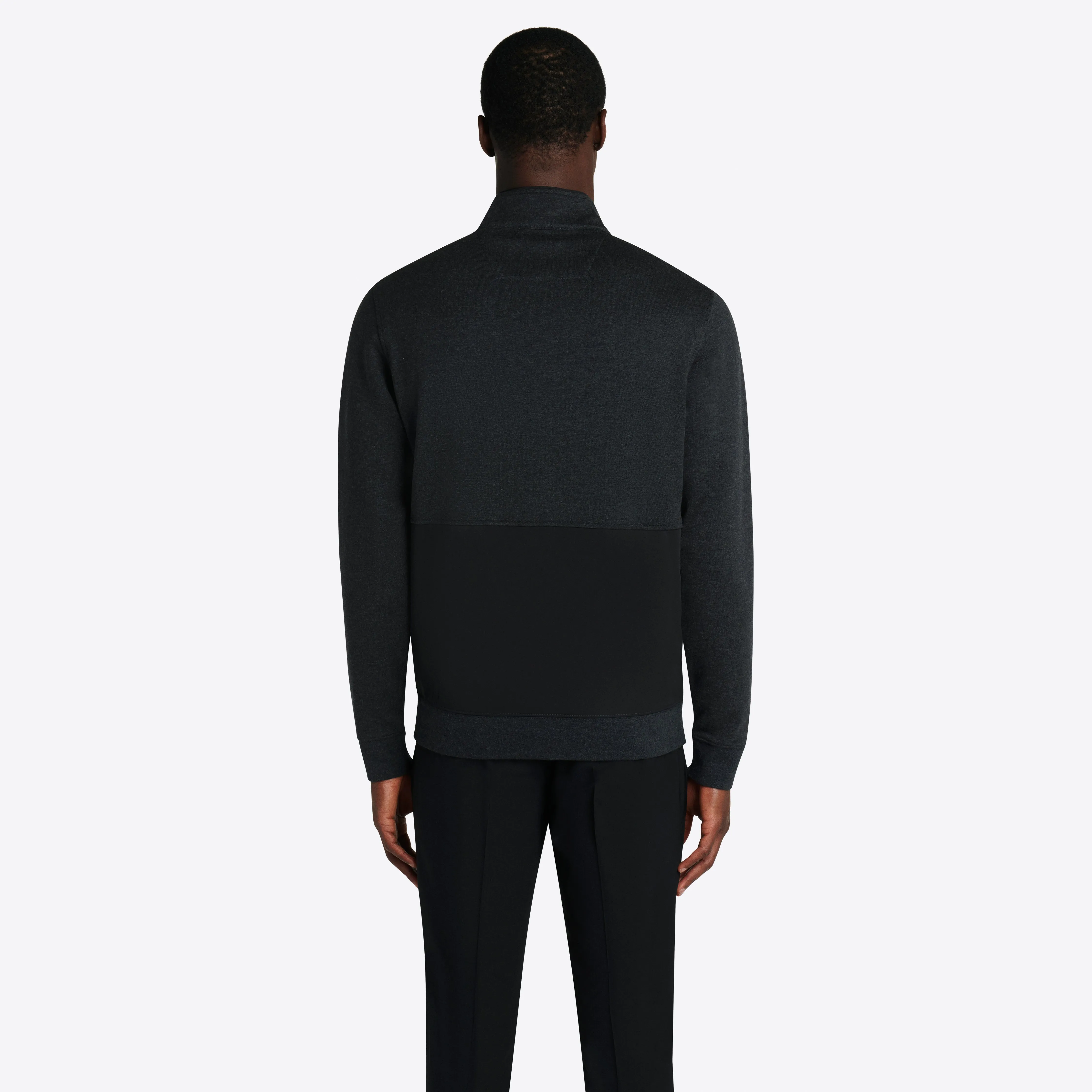 Heather Quarter Zip Mock Neck Pullover sold by Bugatchi product image thumbnail 5