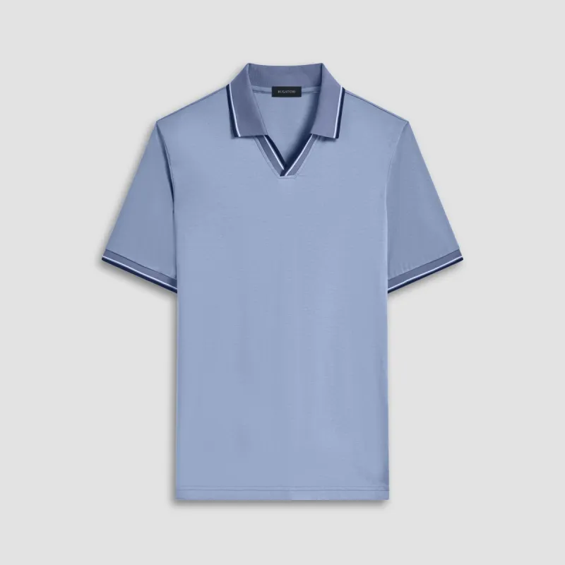 Solid Johnny Collar Polo sold by Bugatchi