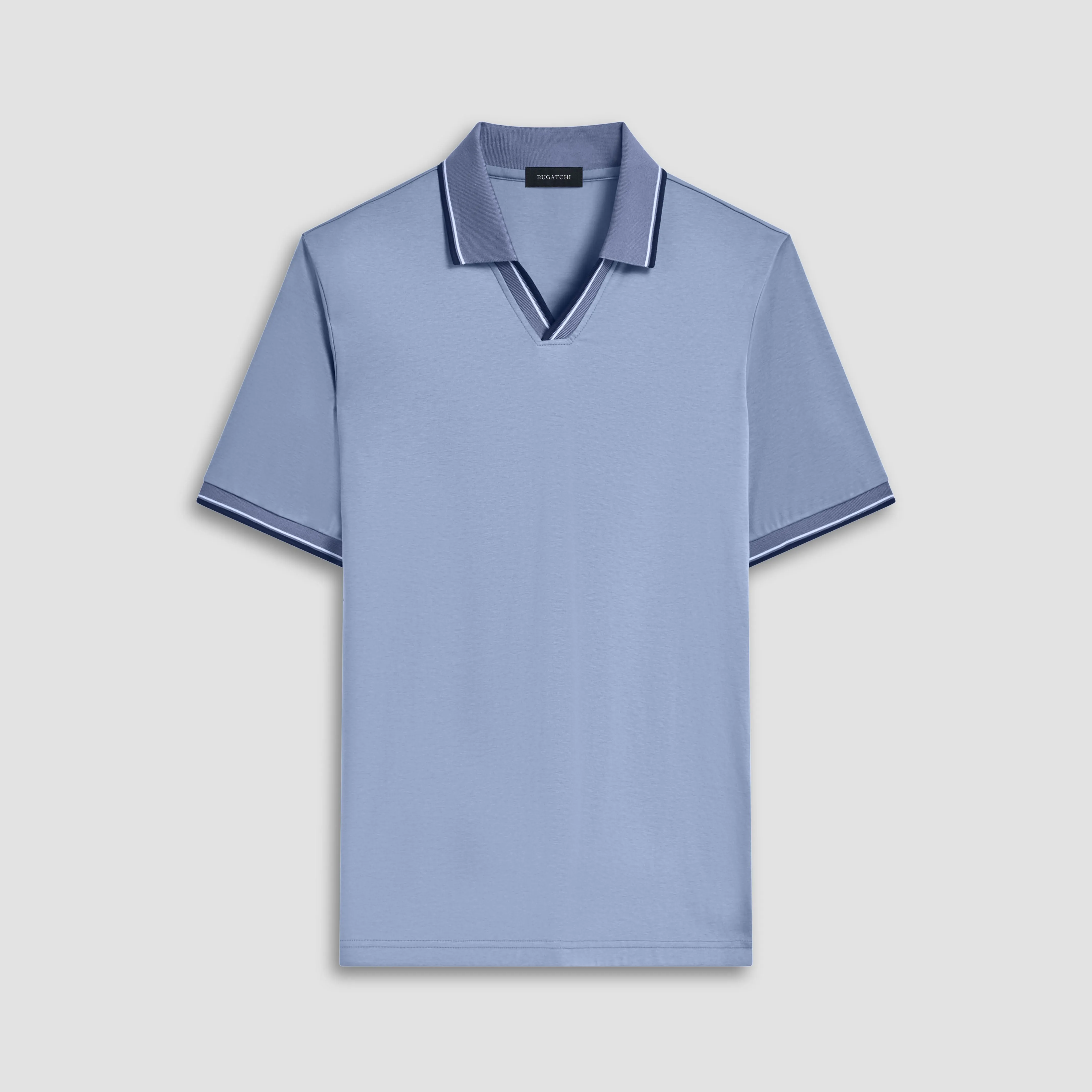Solid Johnny Collar Polo sold by Bugatchi