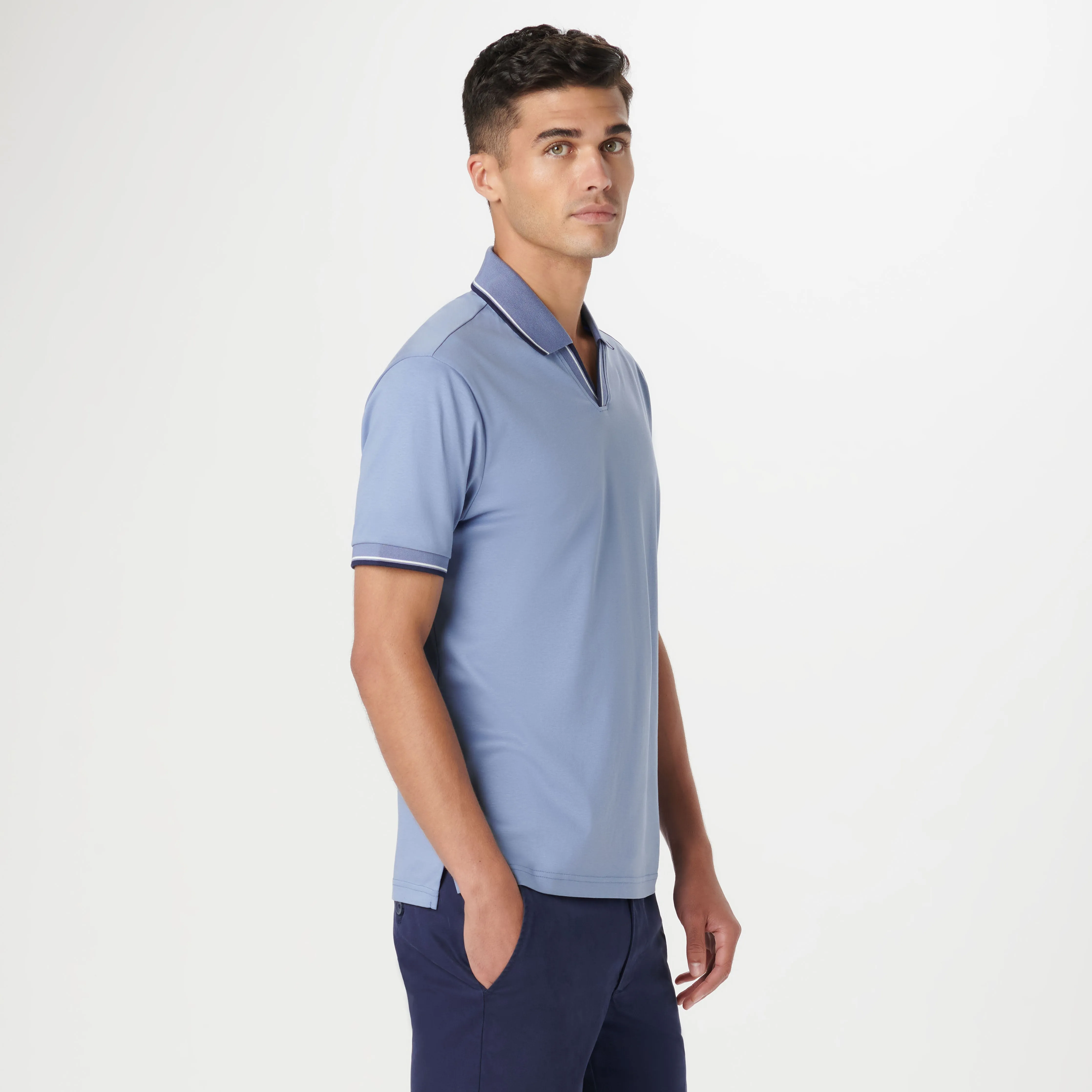 Solid Johnny Collar Polo sold by Bugatchi product image thumbnail 3