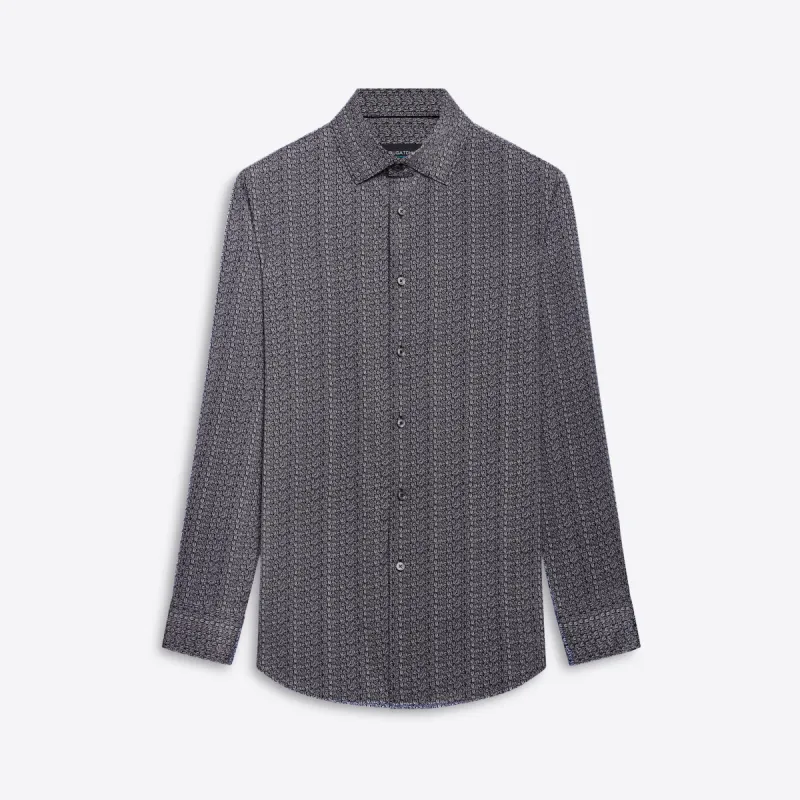 JAMES Leaf Print OoohCotton Shirt sold by Bugatchi