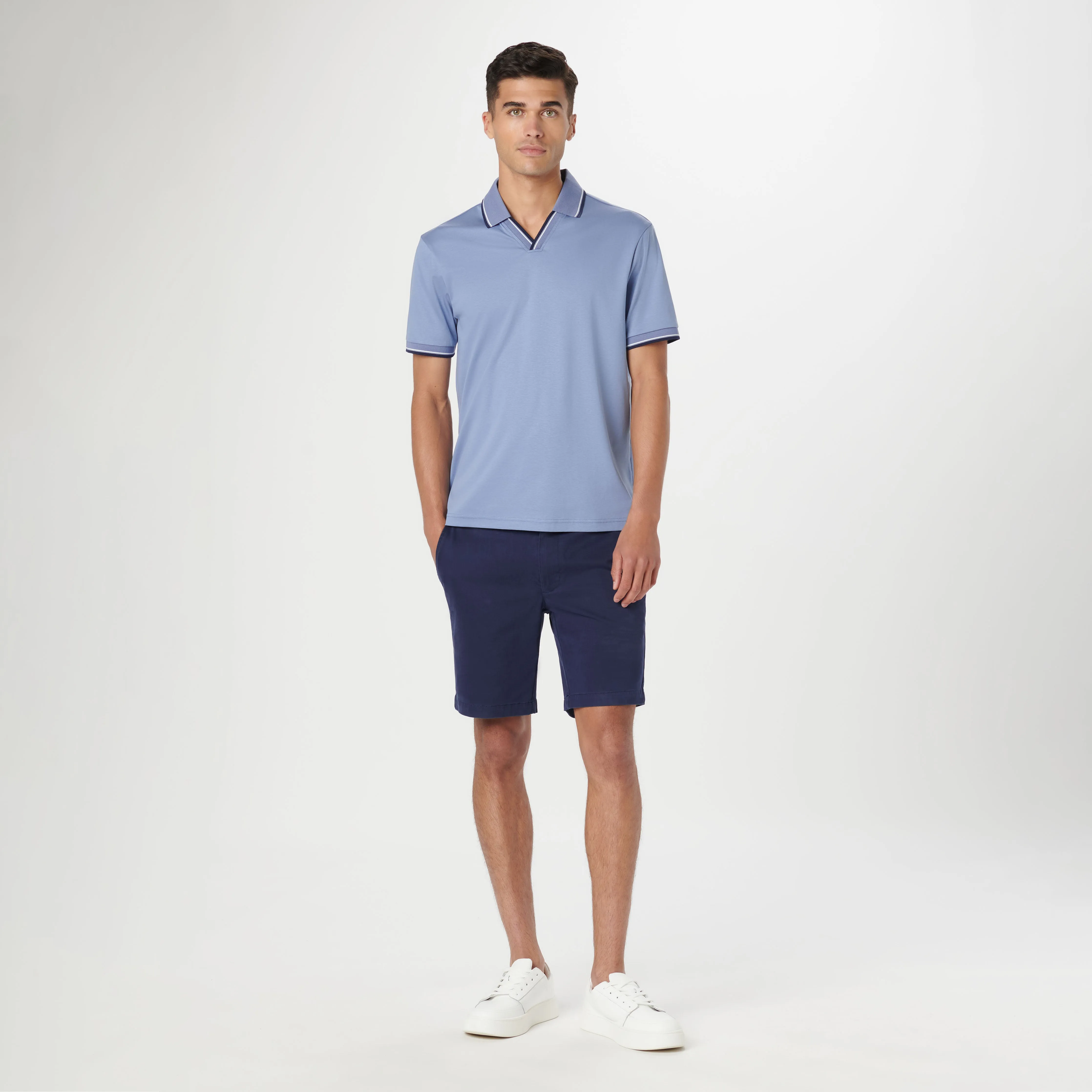 Solid Johnny Collar Polo sold by Bugatchi product image thumbnail 5