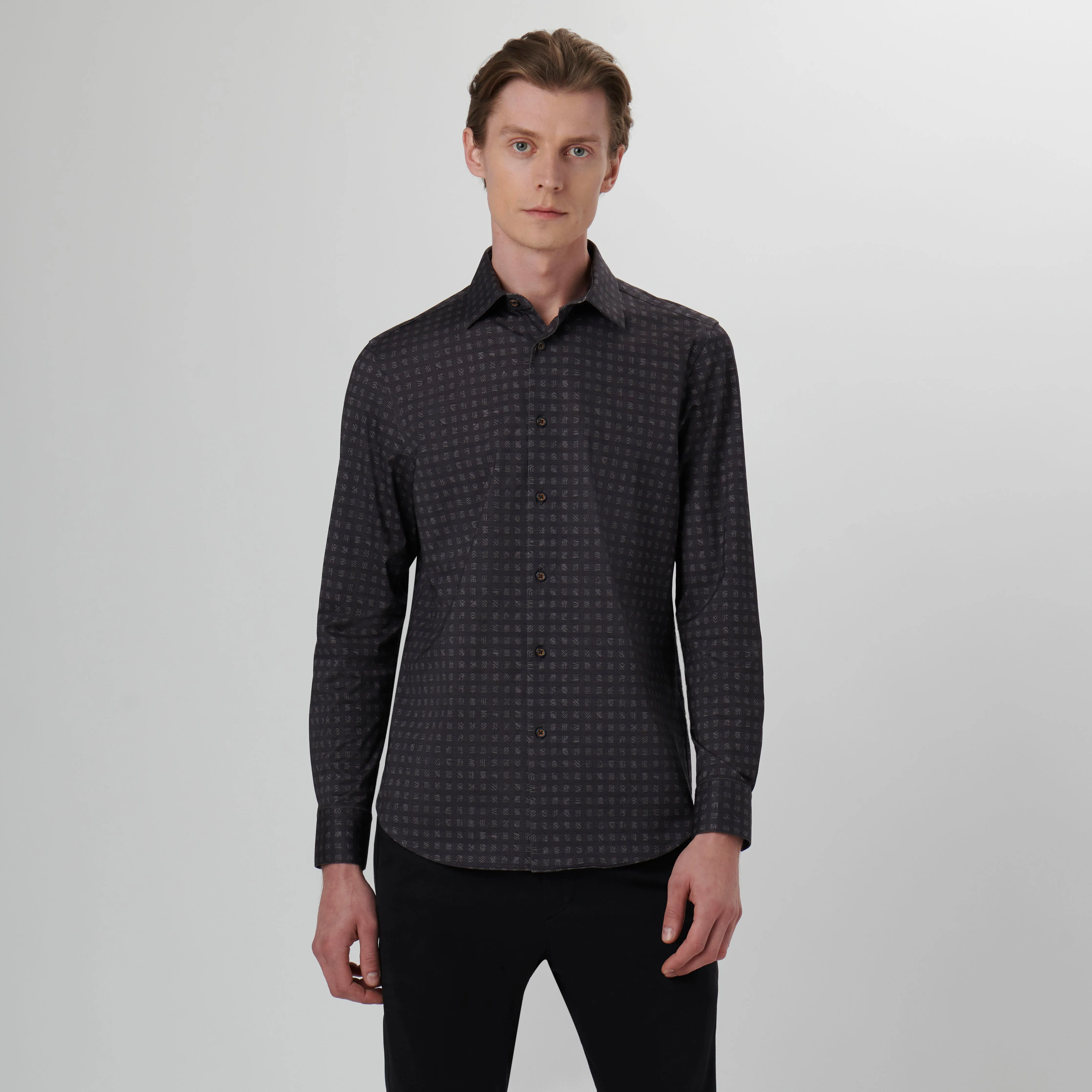 James Checkered OoohCotton Shirt sold by Bugatchi product image thumbnail 2