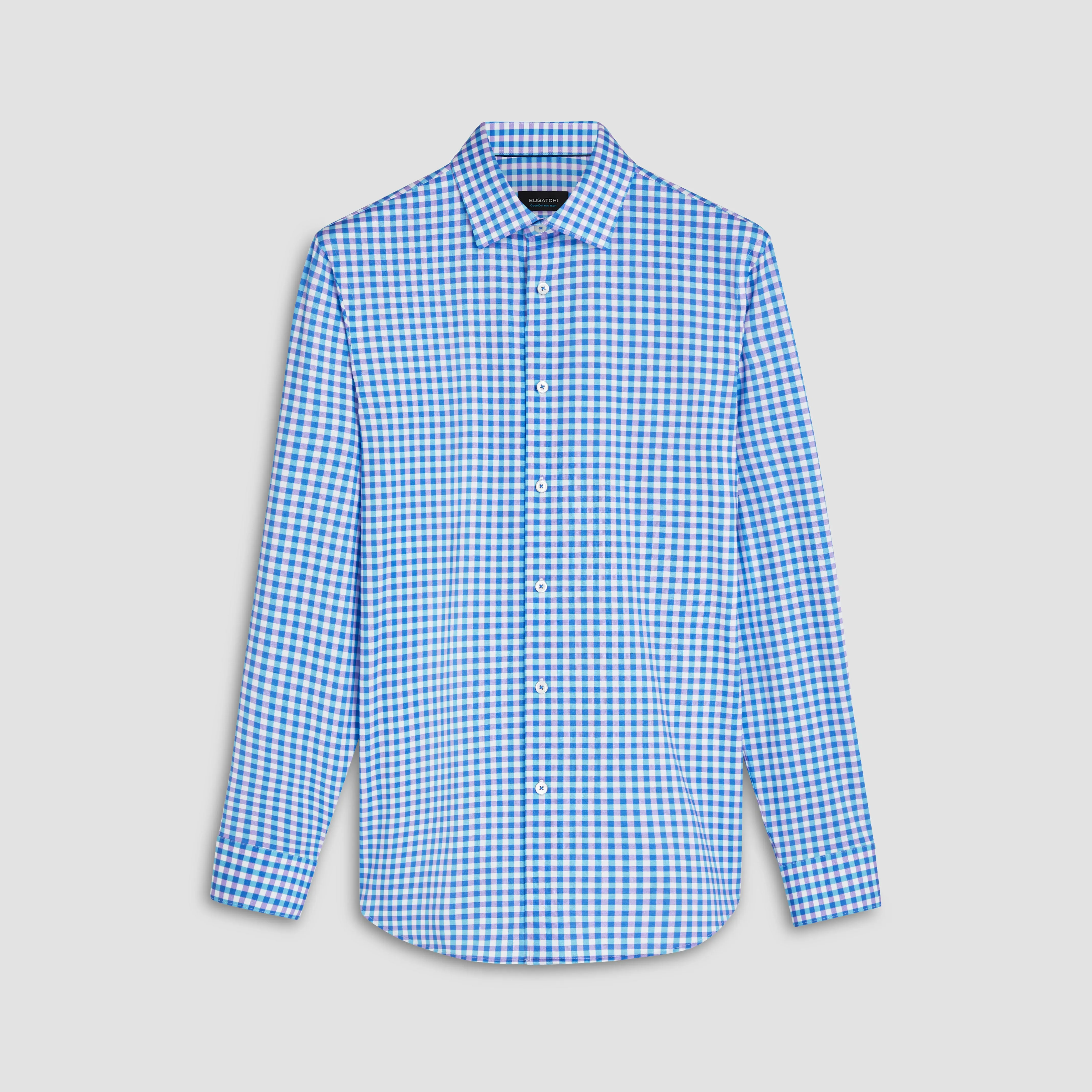 James Gingham Check Print OoohCotton Shirt sold by Bugatchi