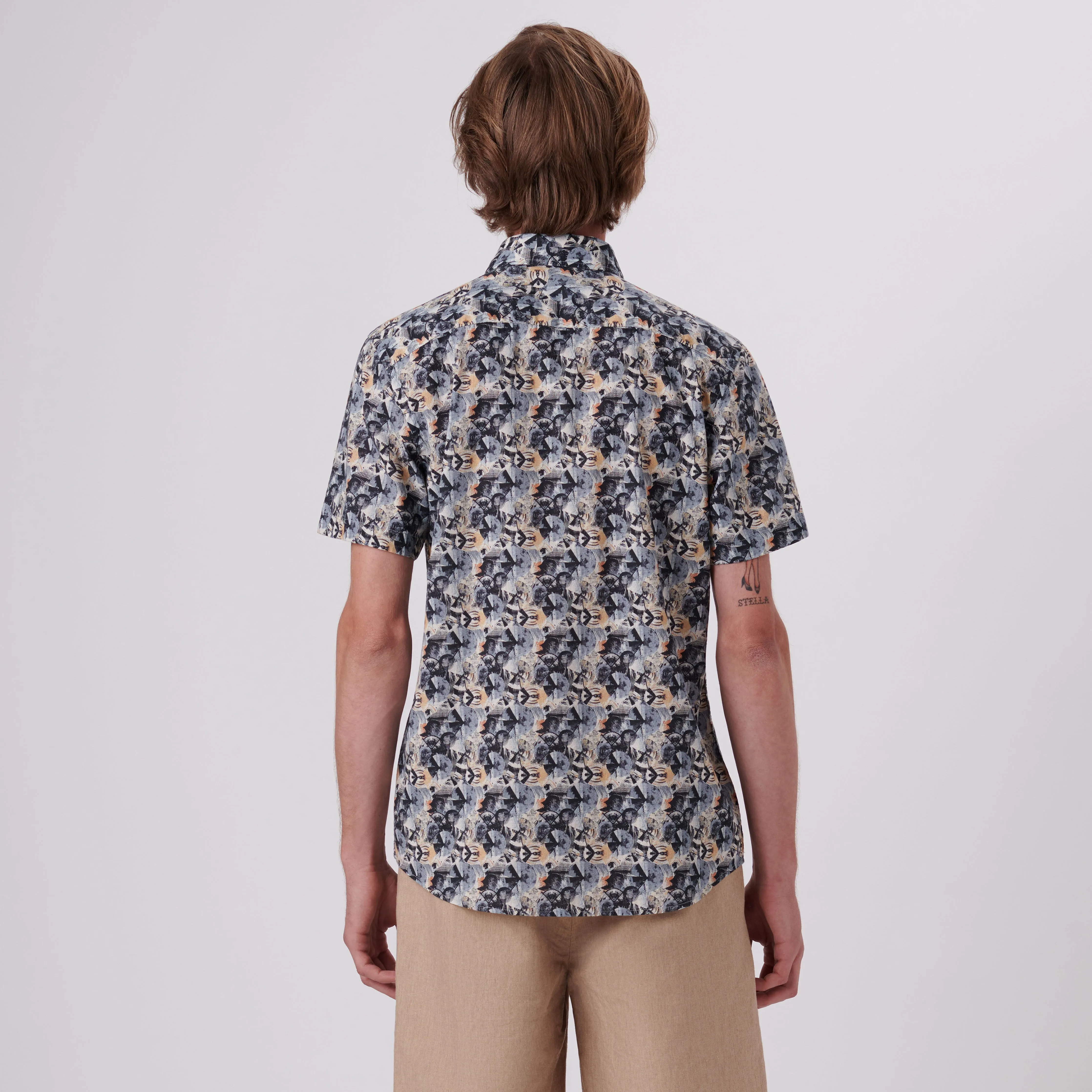 Orson Abstract Print Short Sleeve Shirt sold by Bugatchi product image thumbnail 4