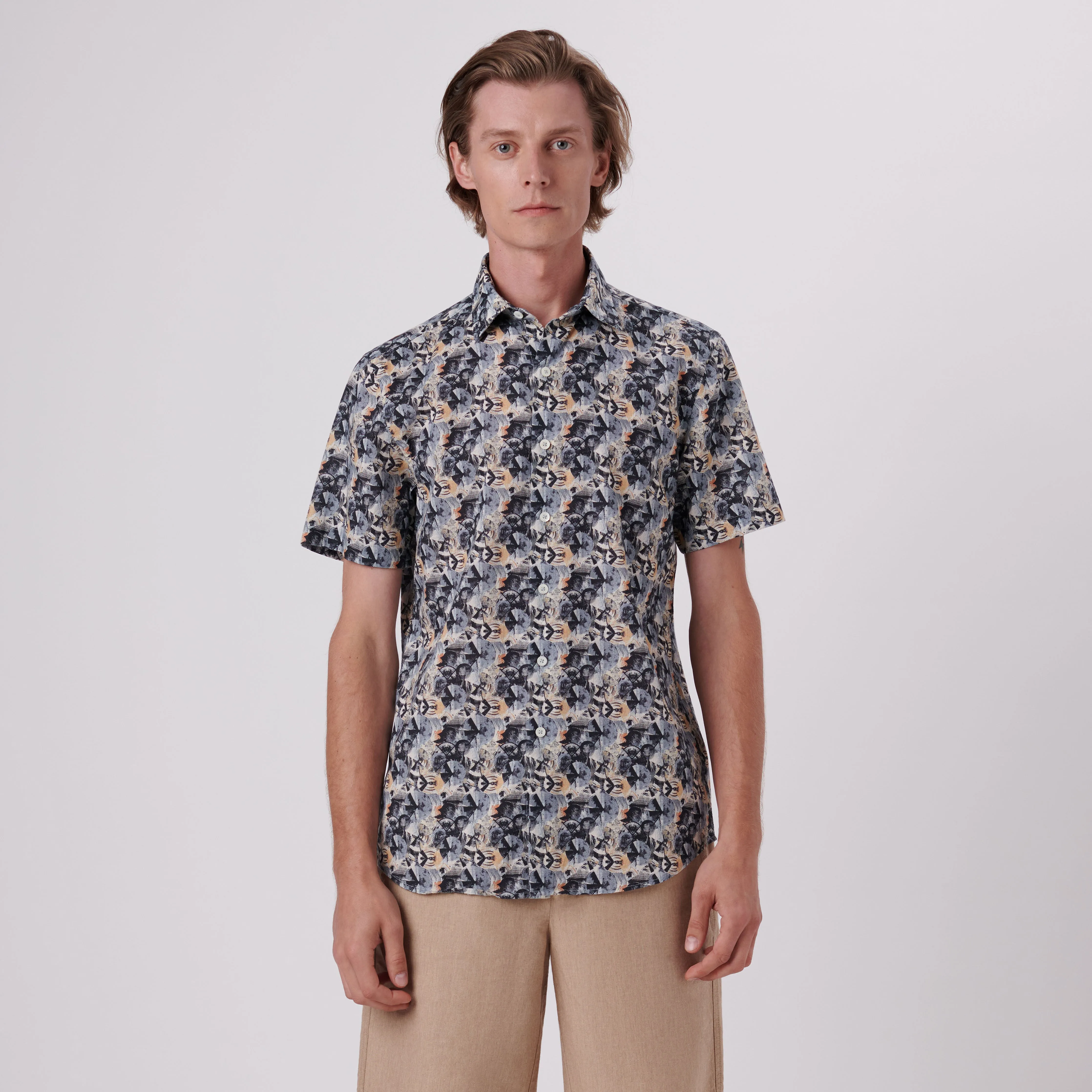 Orson Abstract Print Short Sleeve Shirt sold by Bugatchi product image thumbnail 2